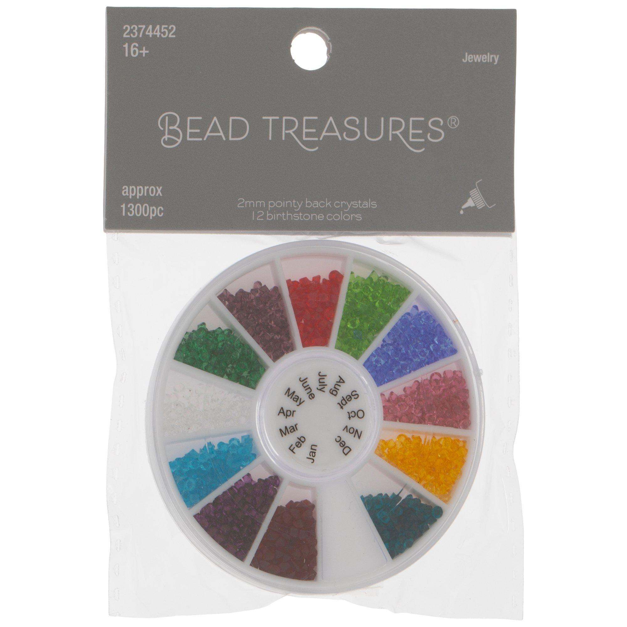Birth Stone Pointy Back Rhinestones - 2mm