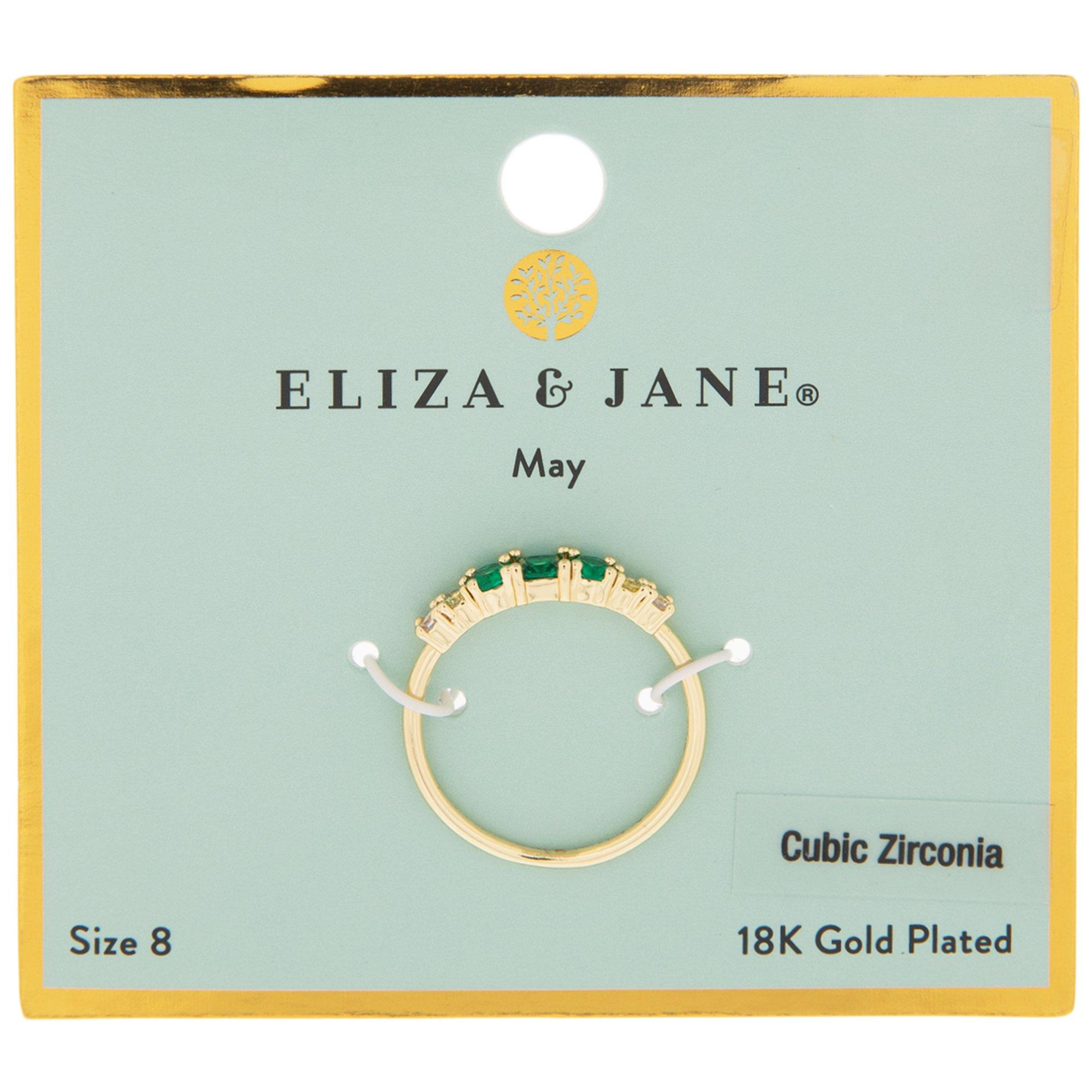 18K Gold Plated Birthstone Ring - Size 8 Yellow November 3 18K Gold Plated Birthstone Ring - Size 8 Yellow November