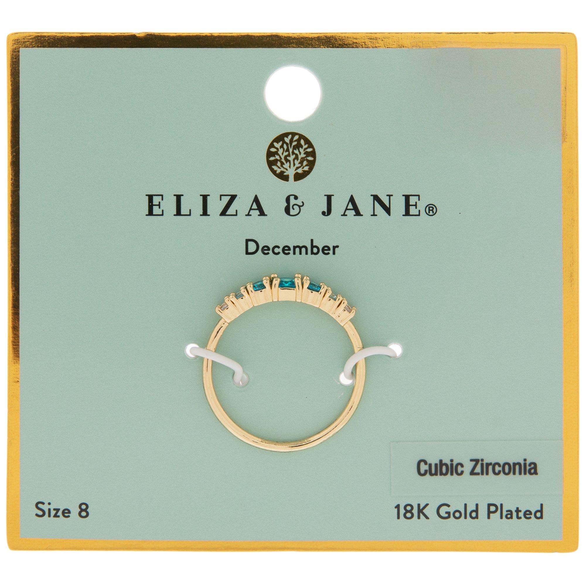 18K Gold Plated Birthstone Ring - Size 8 Yellow November 8 18K Gold Plated Birthstone Ring - Size 8 Yellow November