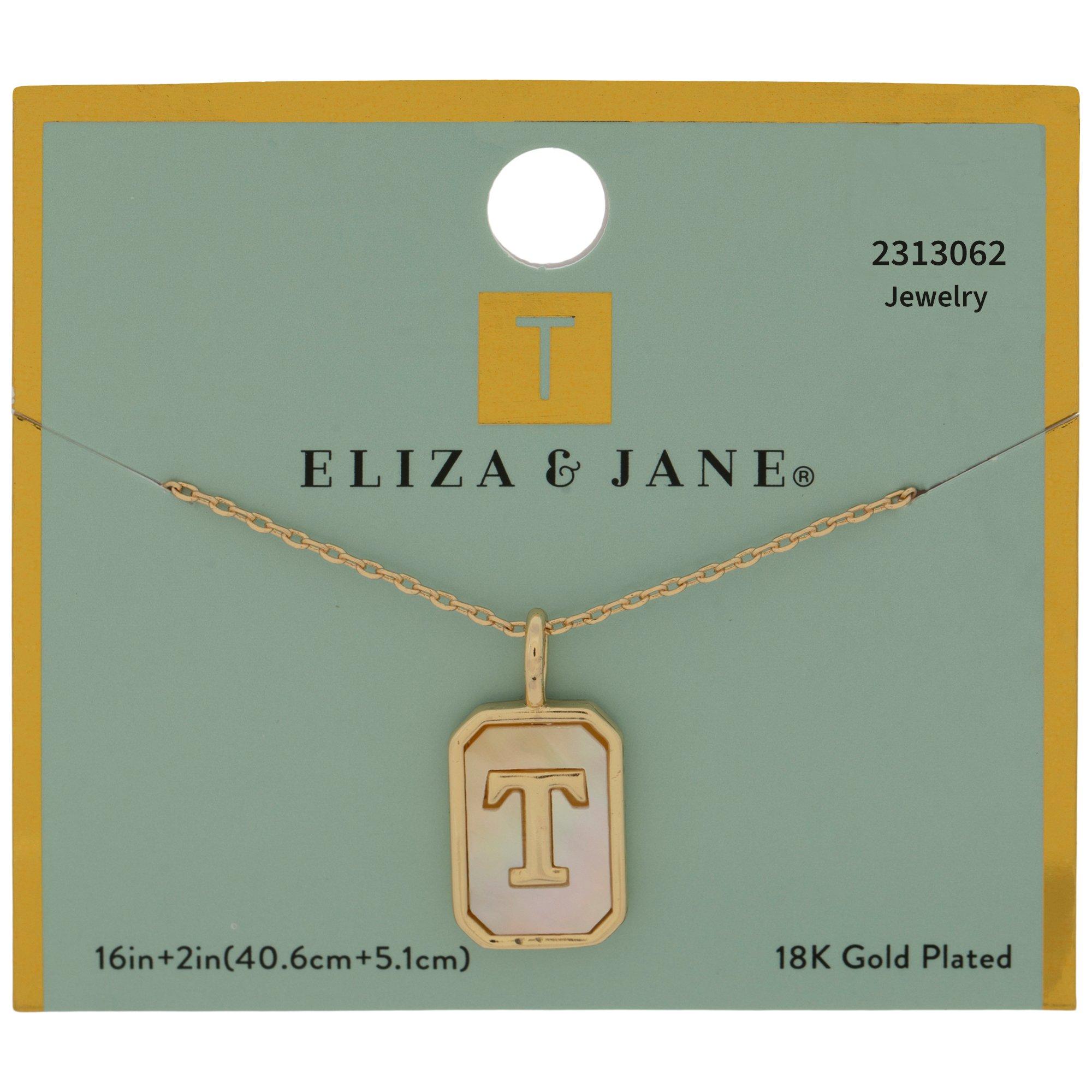 18K Gold Plated Monogram Chain Necklace