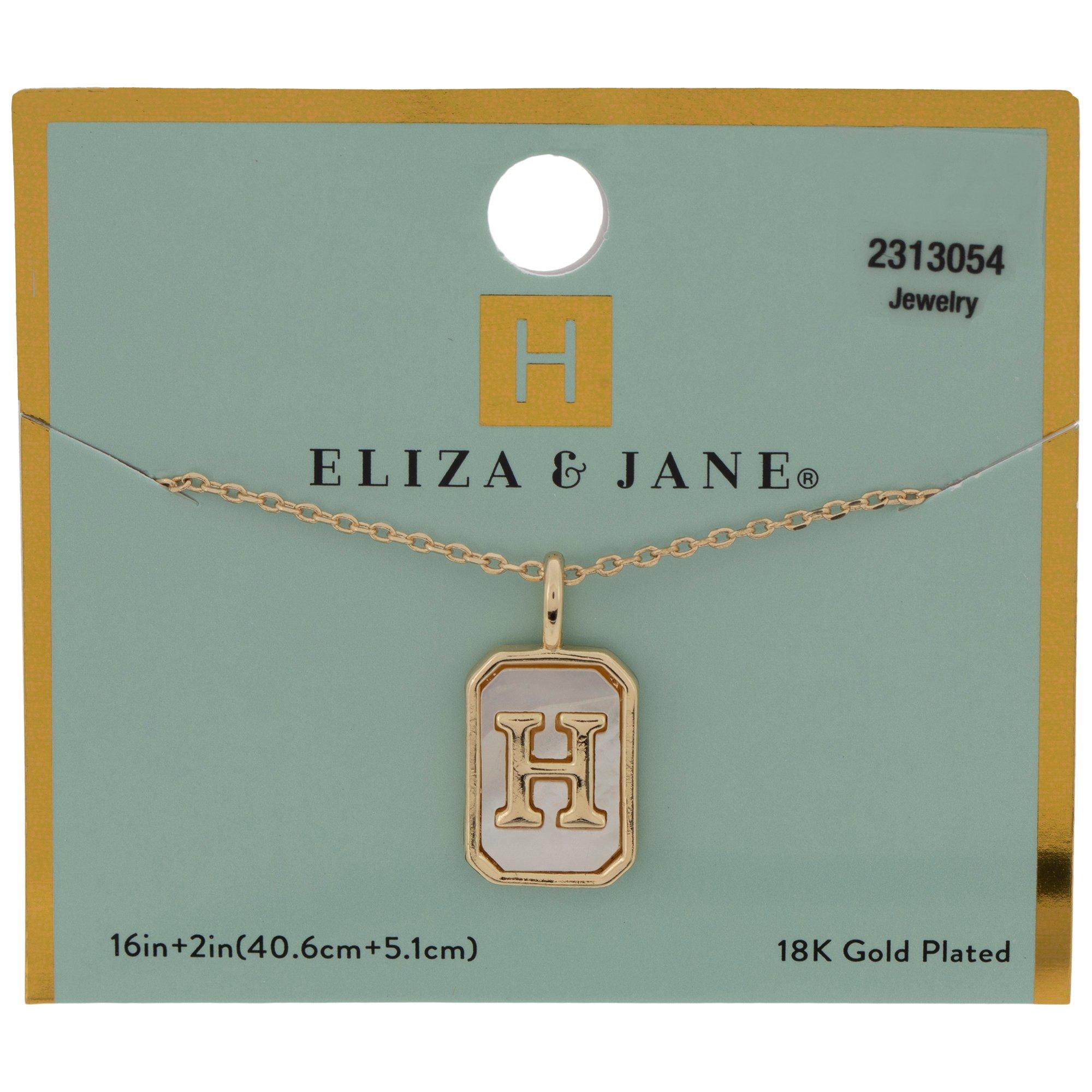 18K Gold Plated Monogram Chain Necklace