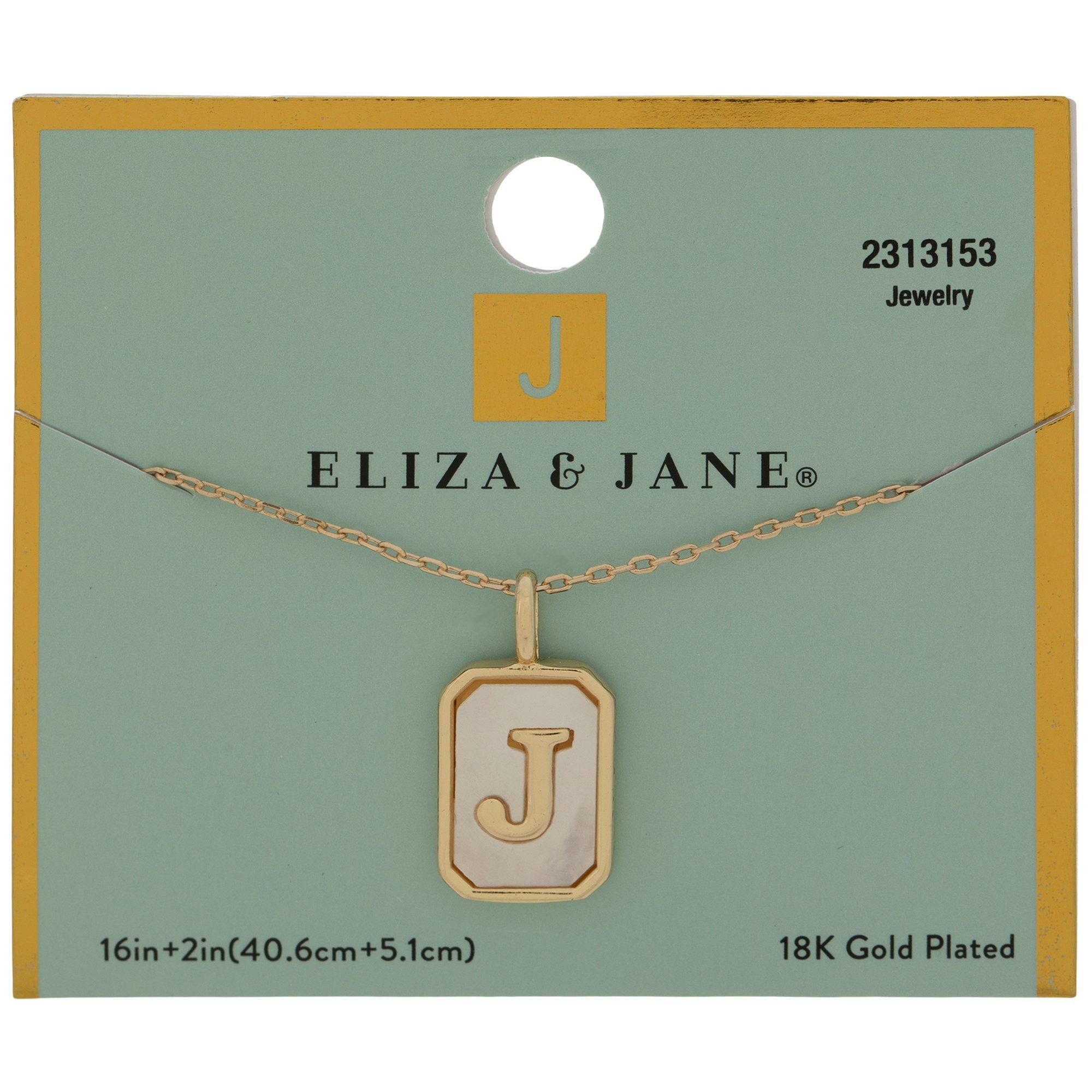 18K Gold Plated Monogram Chain Necklace