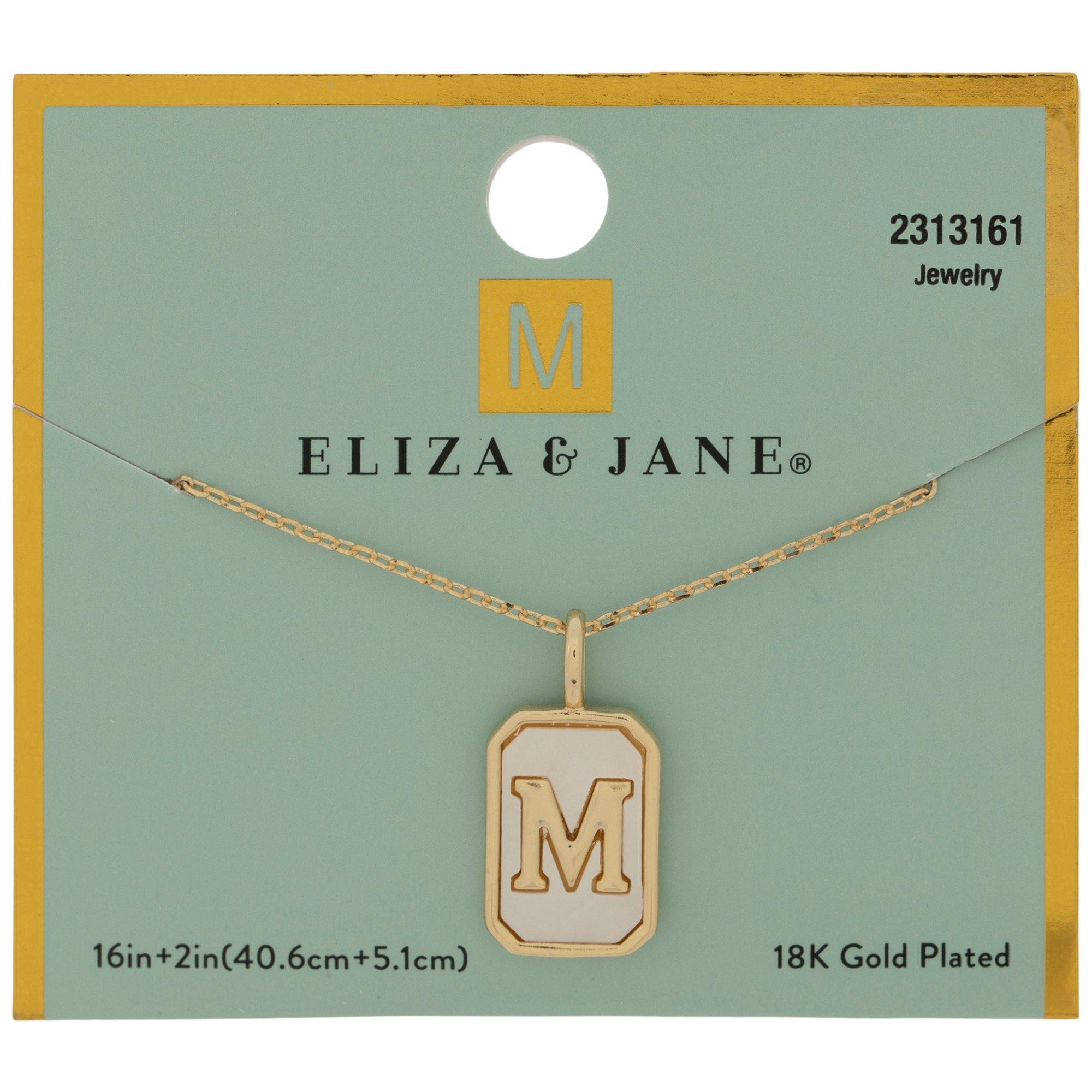 18K Gold Plated Monogram Chain Necklace