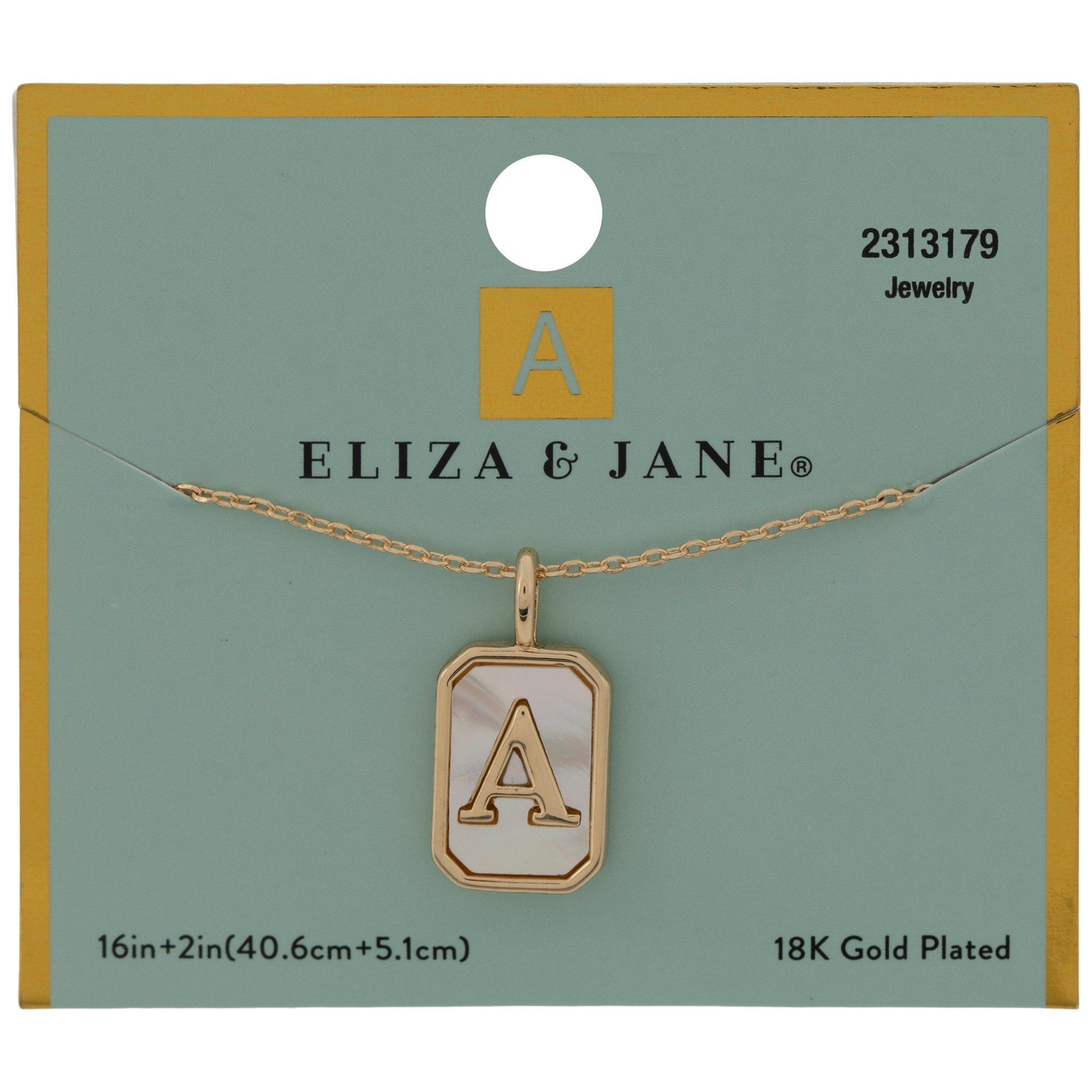 18K Gold Plated Monogram Chain Necklace