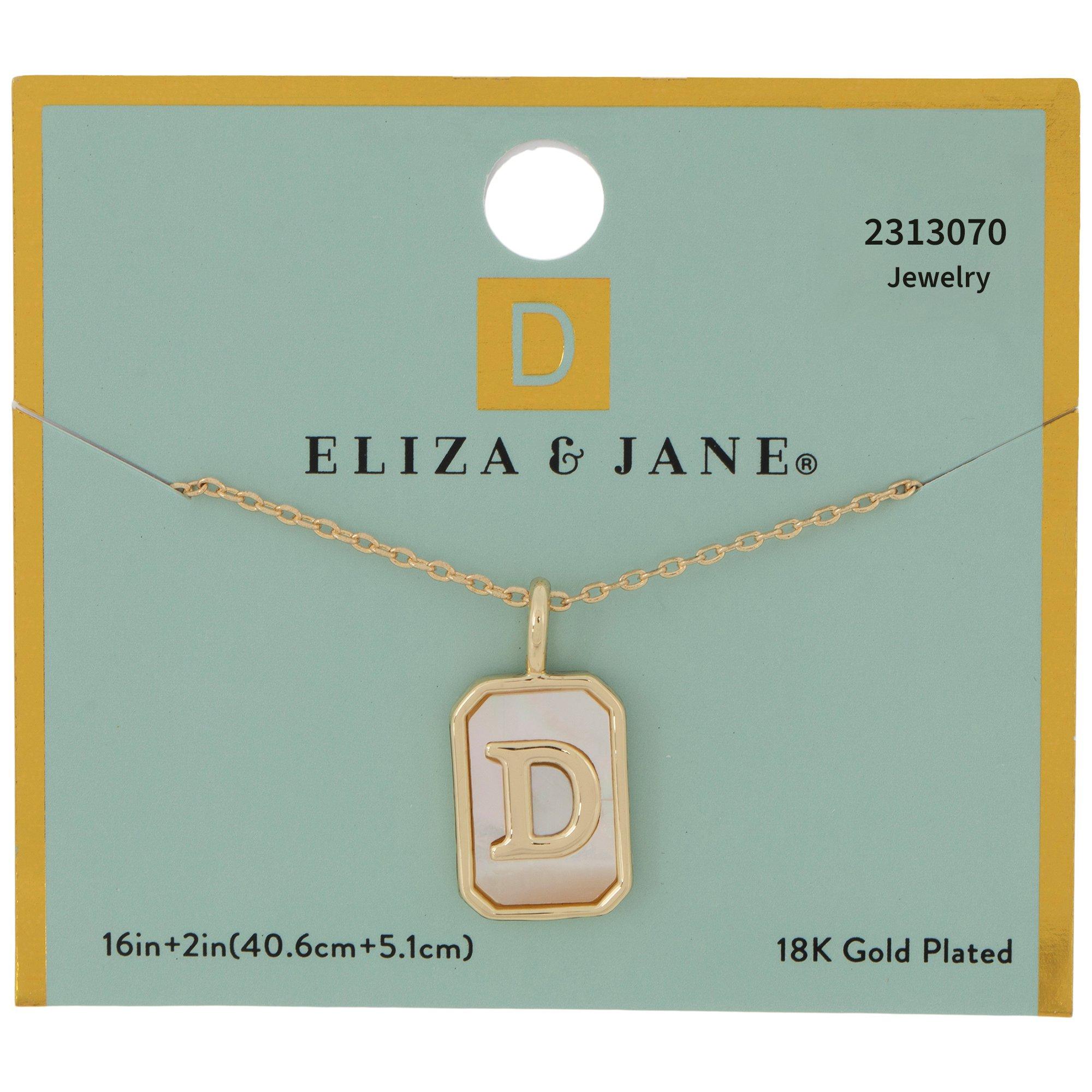 18K Gold Plated Monogram Chain Necklace