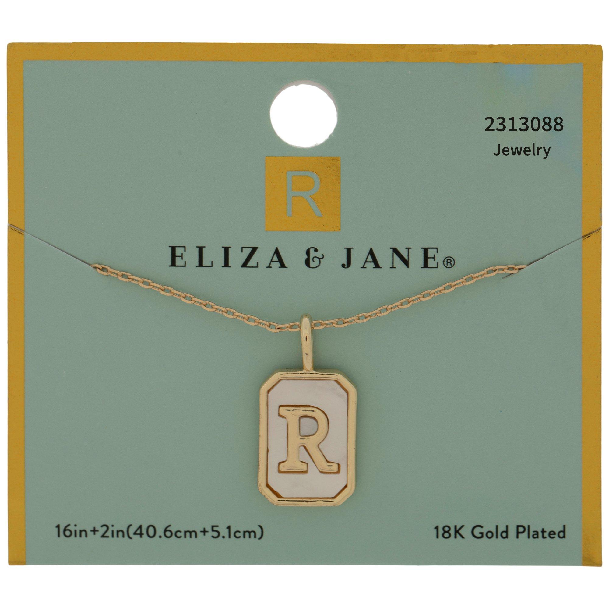 18K Gold Plated Monogram Chain Necklace