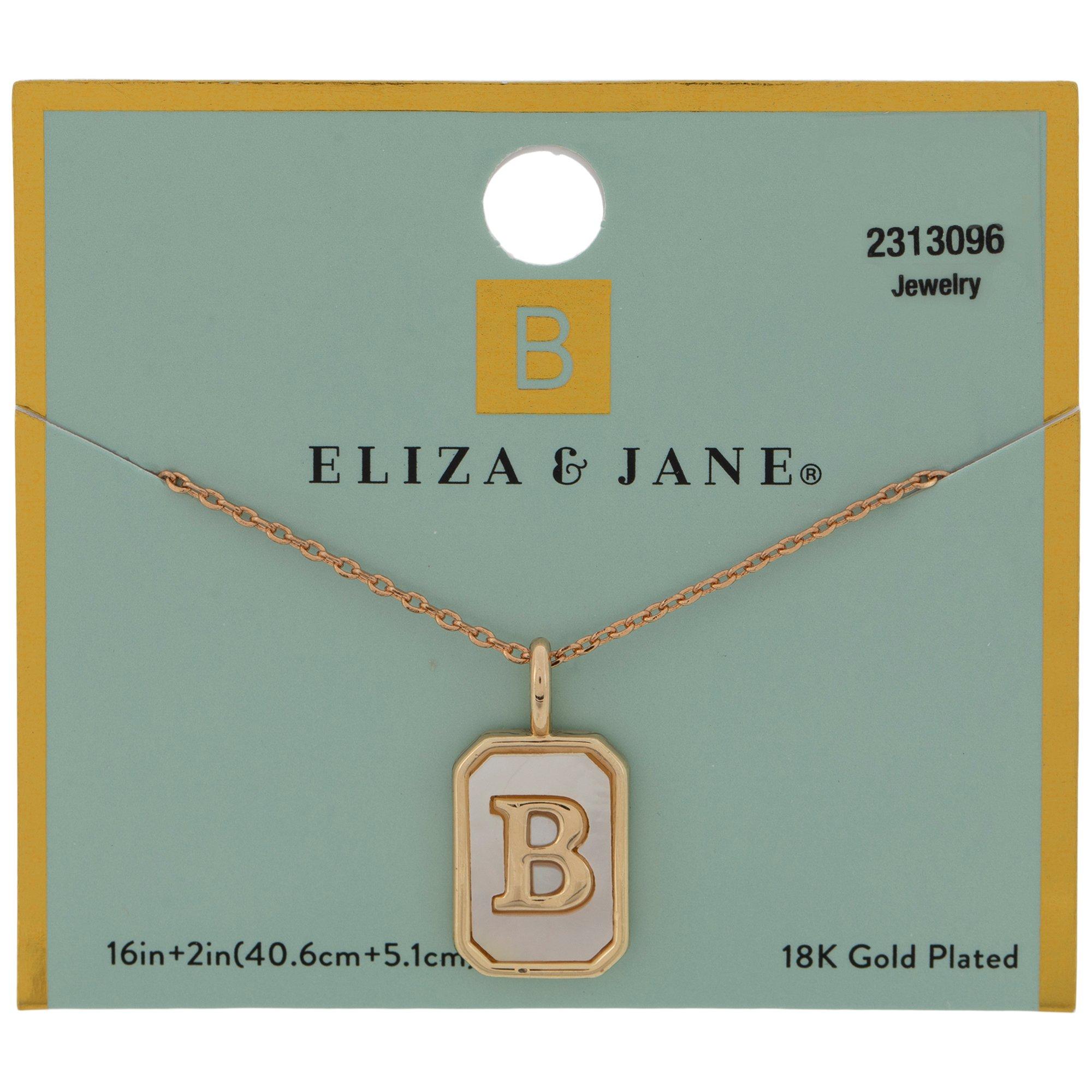 18K Gold Plated Monogram Chain Necklace