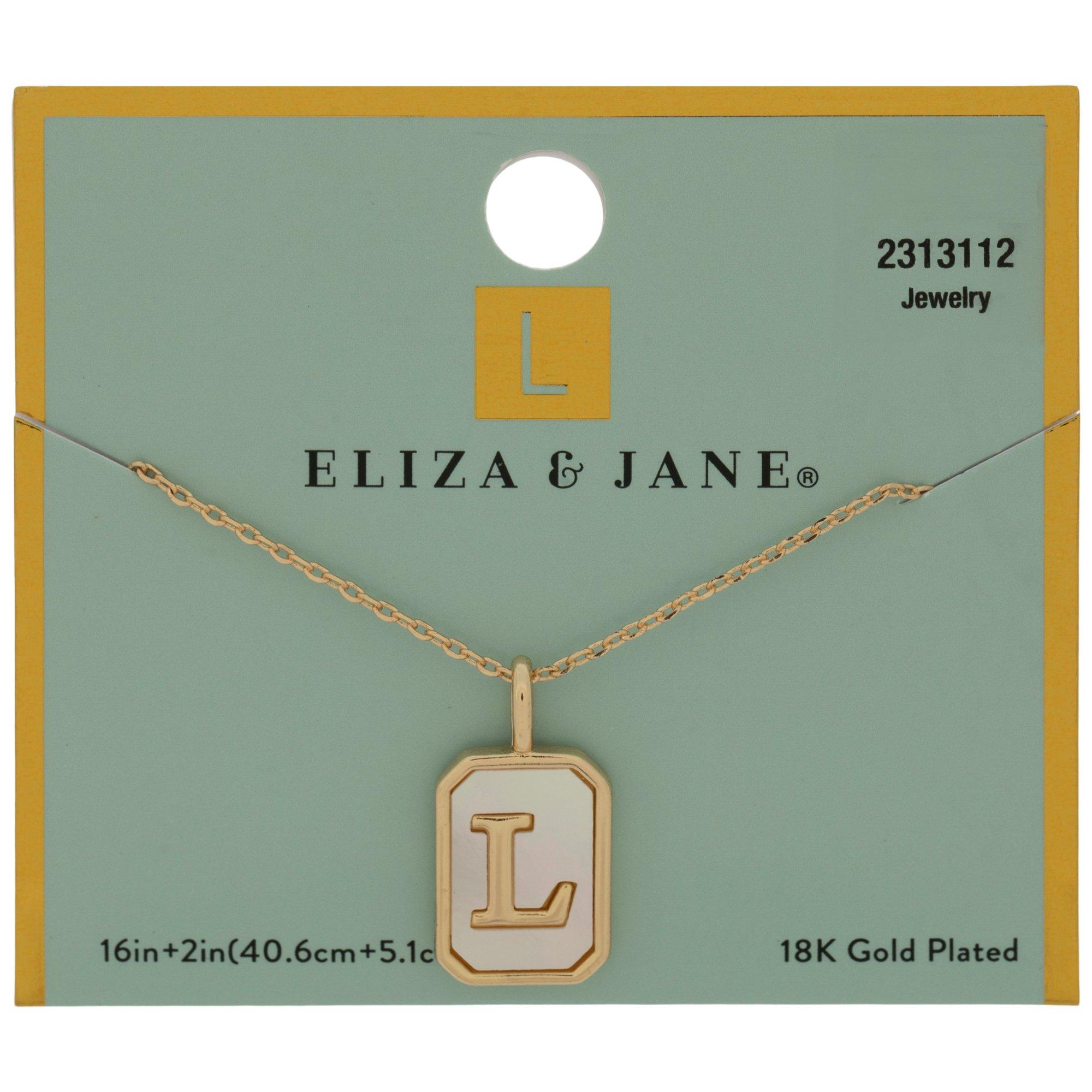 18K Gold Plated Monogram Chain Necklace