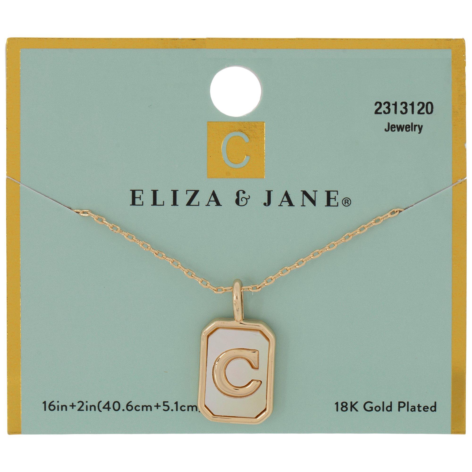 18K Gold Plated Monogram Chain Necklace