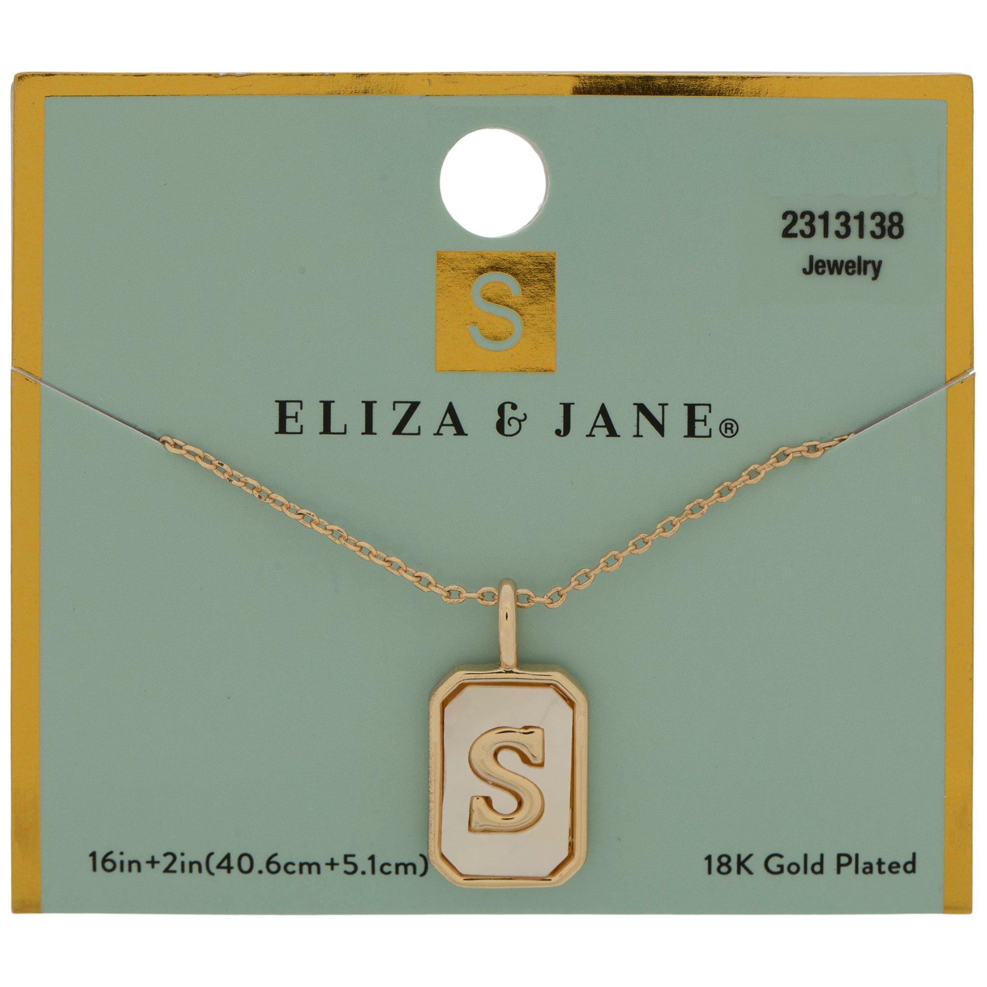 18K Gold Plated Monogram Chain Necklace