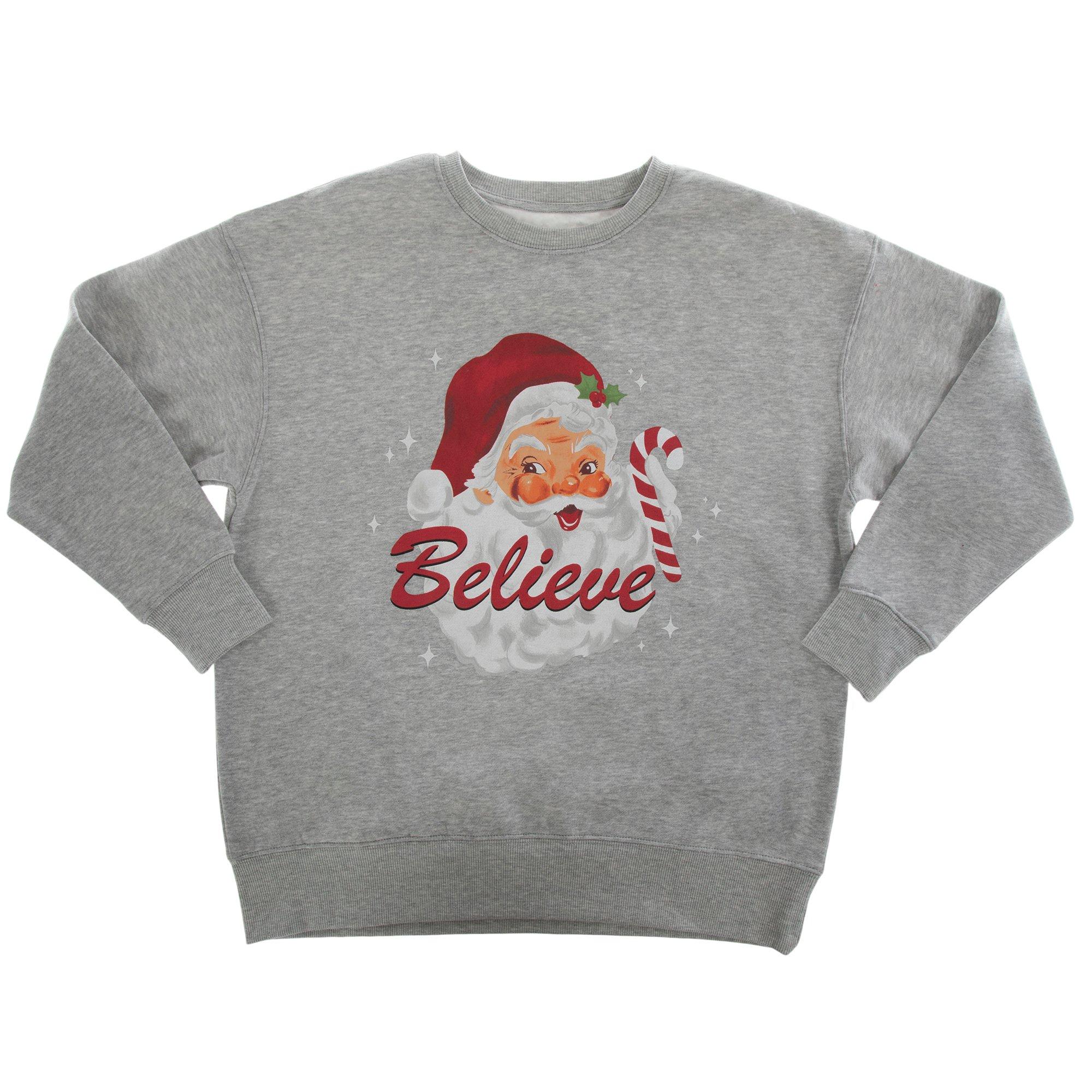 Believe Santa Claus Adult Sweatshirt