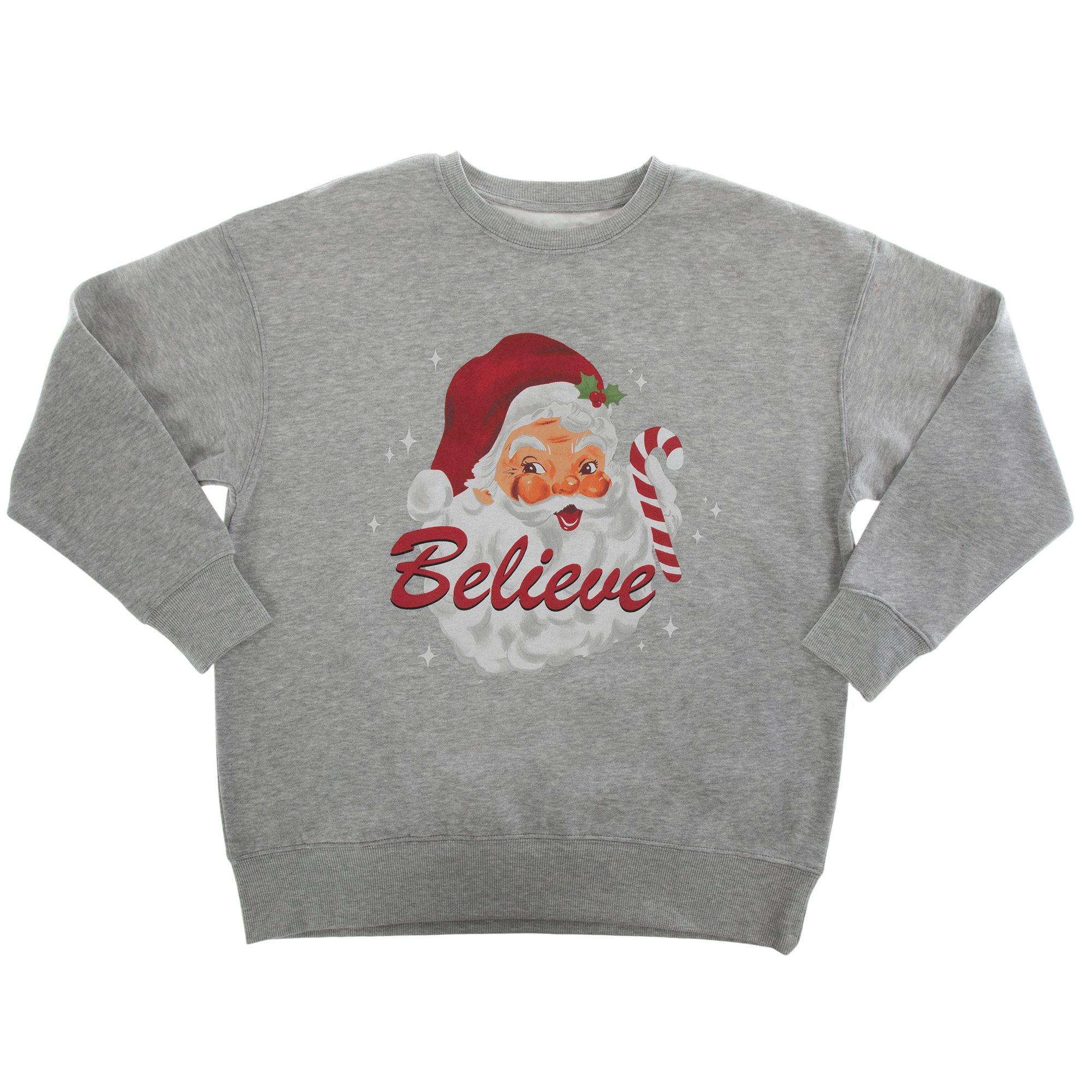 Believe Santa Claus Adult Sweatshirt