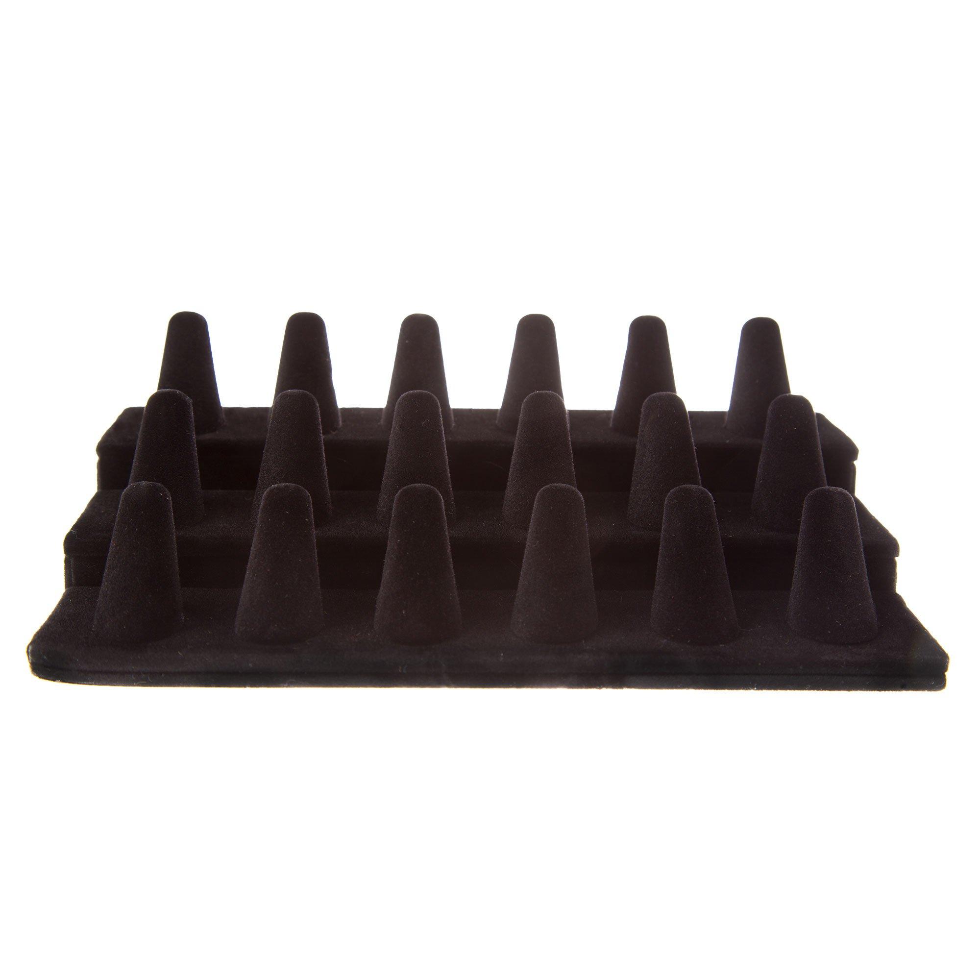 Black Velvet Tiered Ring Holder