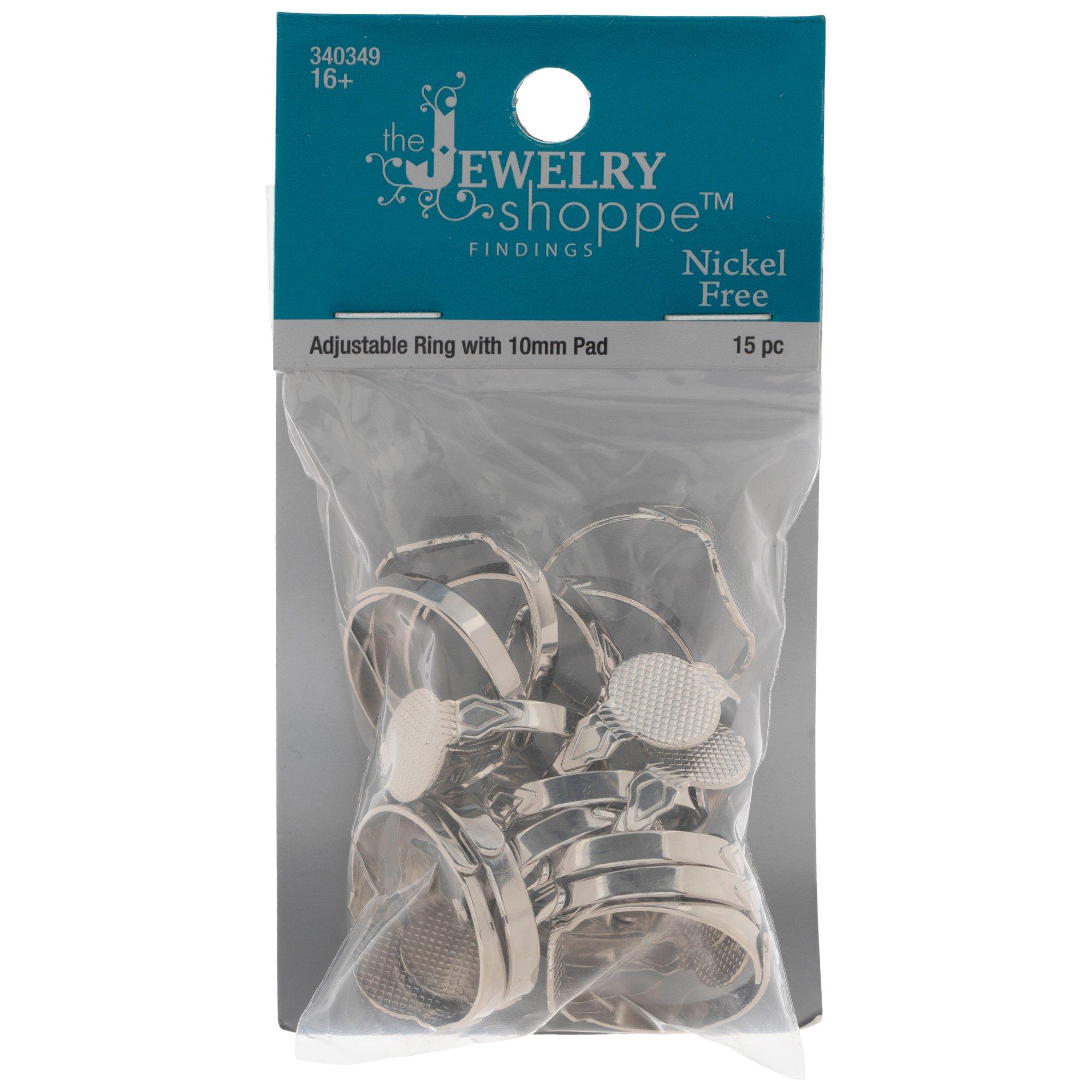 Adjustable Textured Stamping Ring Blanks - 10mm