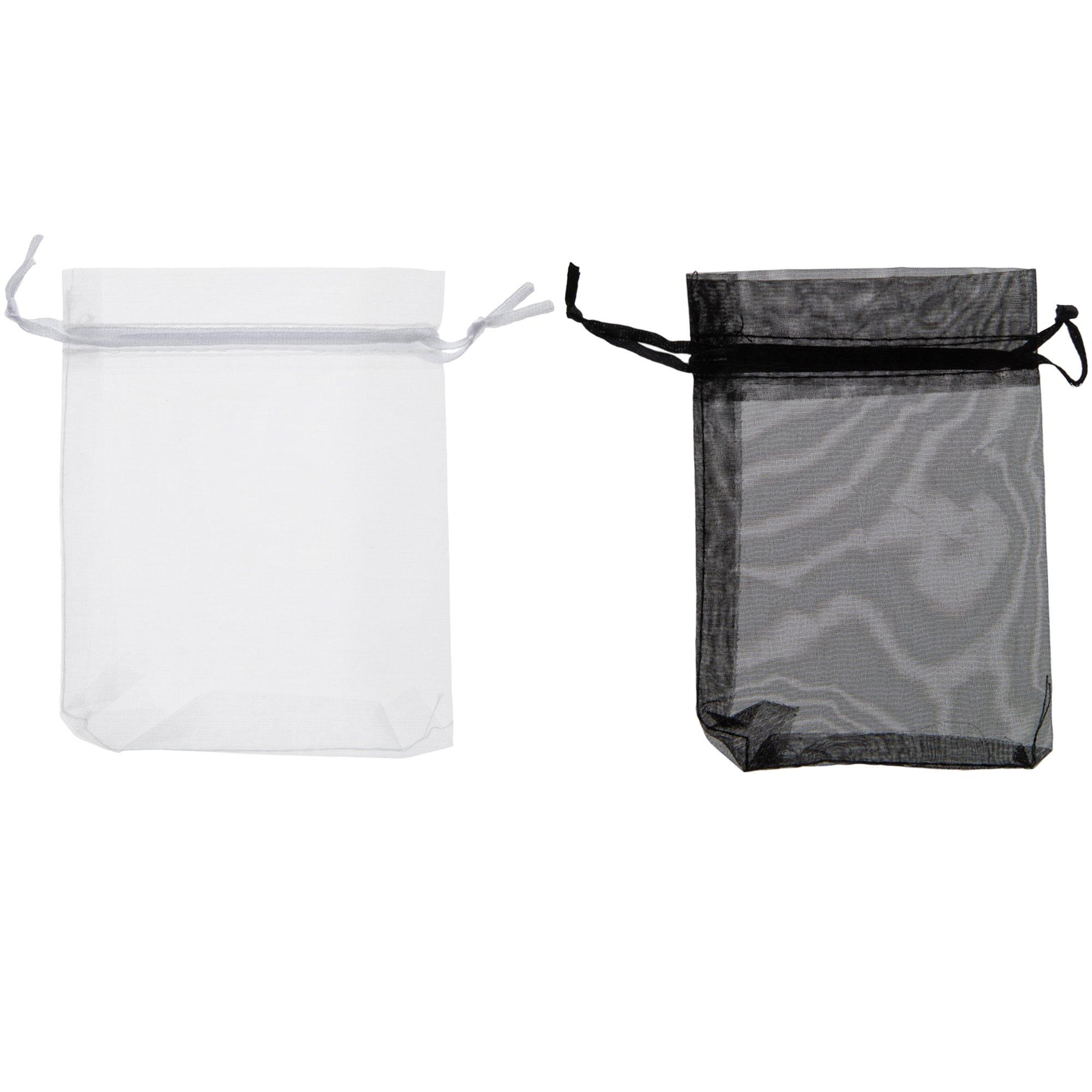 Black & White Organza Bags
