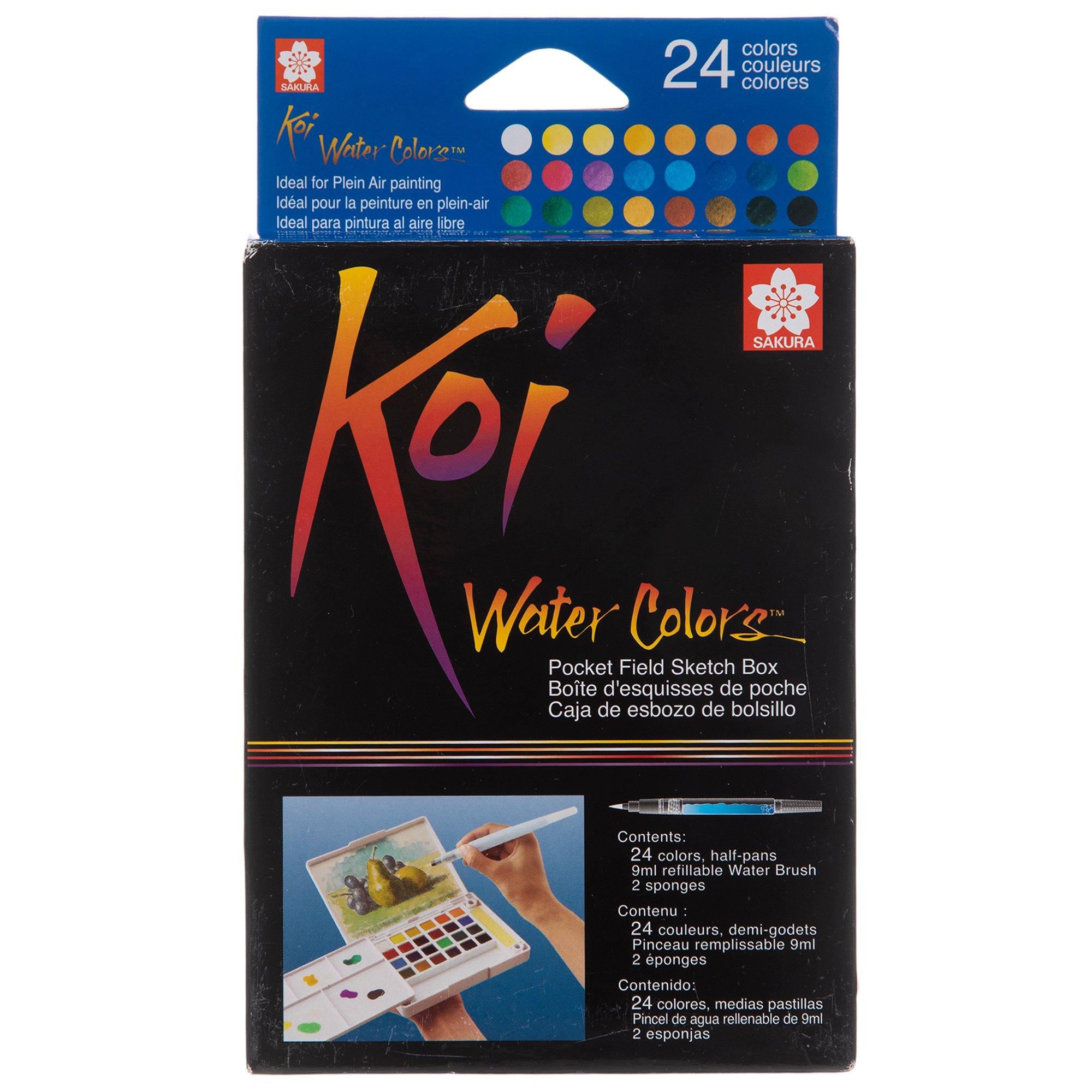 Koi Watercolor Field Sketch Box - 24 Piece Set