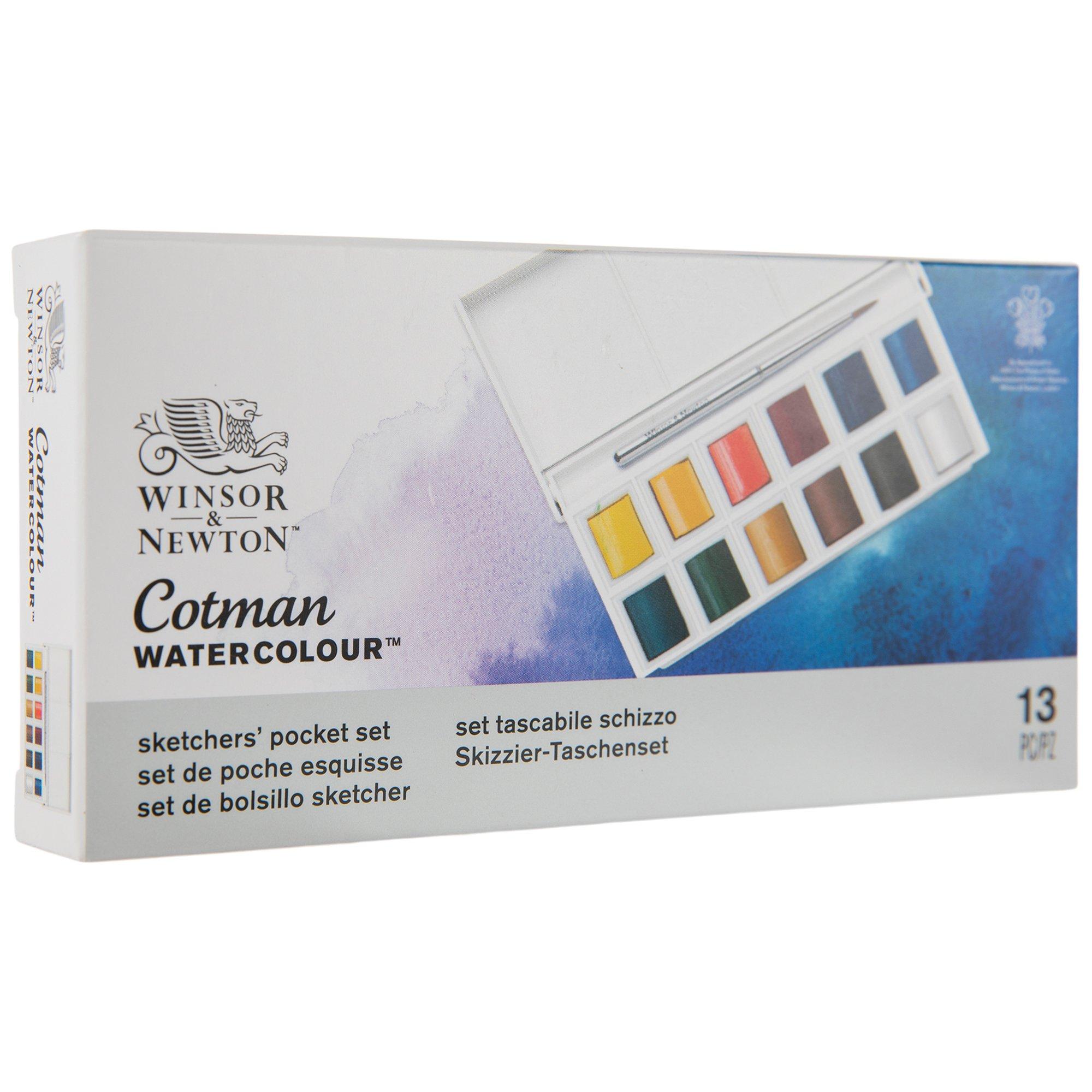 Cotman Sketchers' Watercolor Pocket Box - 14 Piece Set