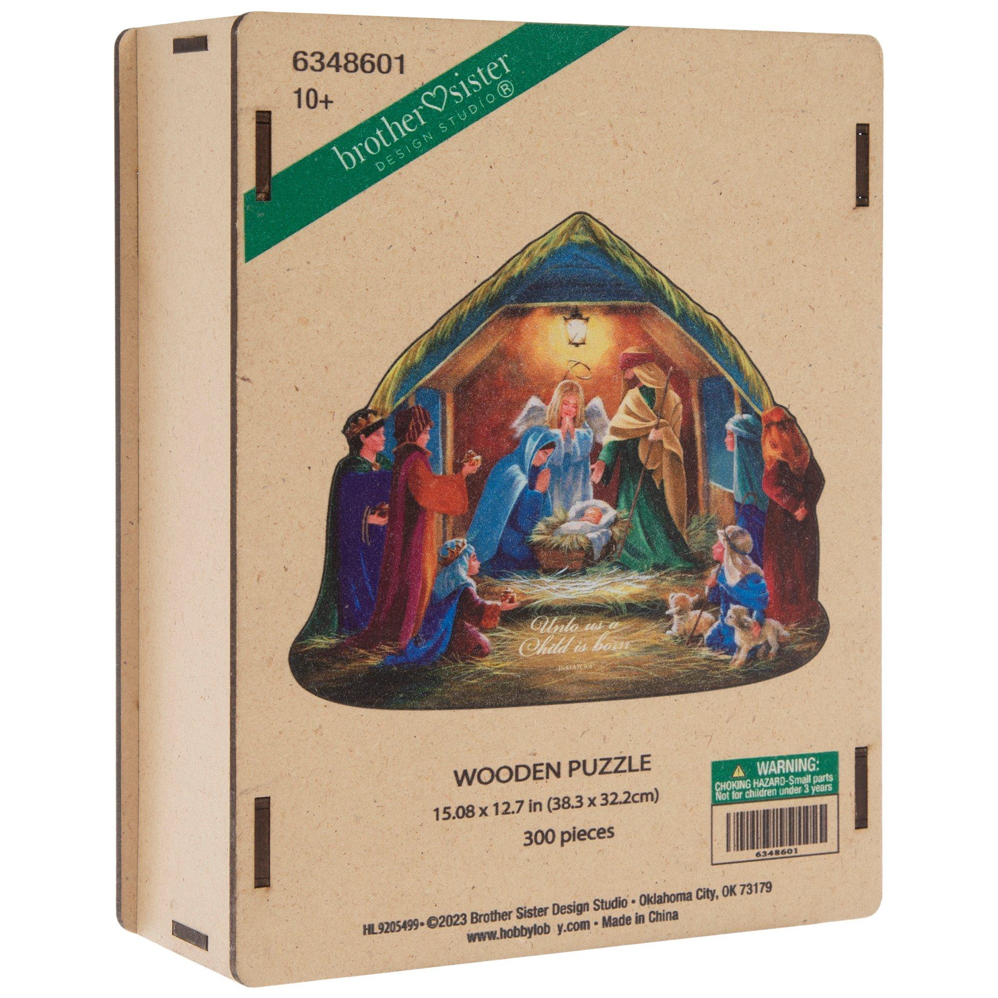 A Child Is Born Nativity Wood Puzzle