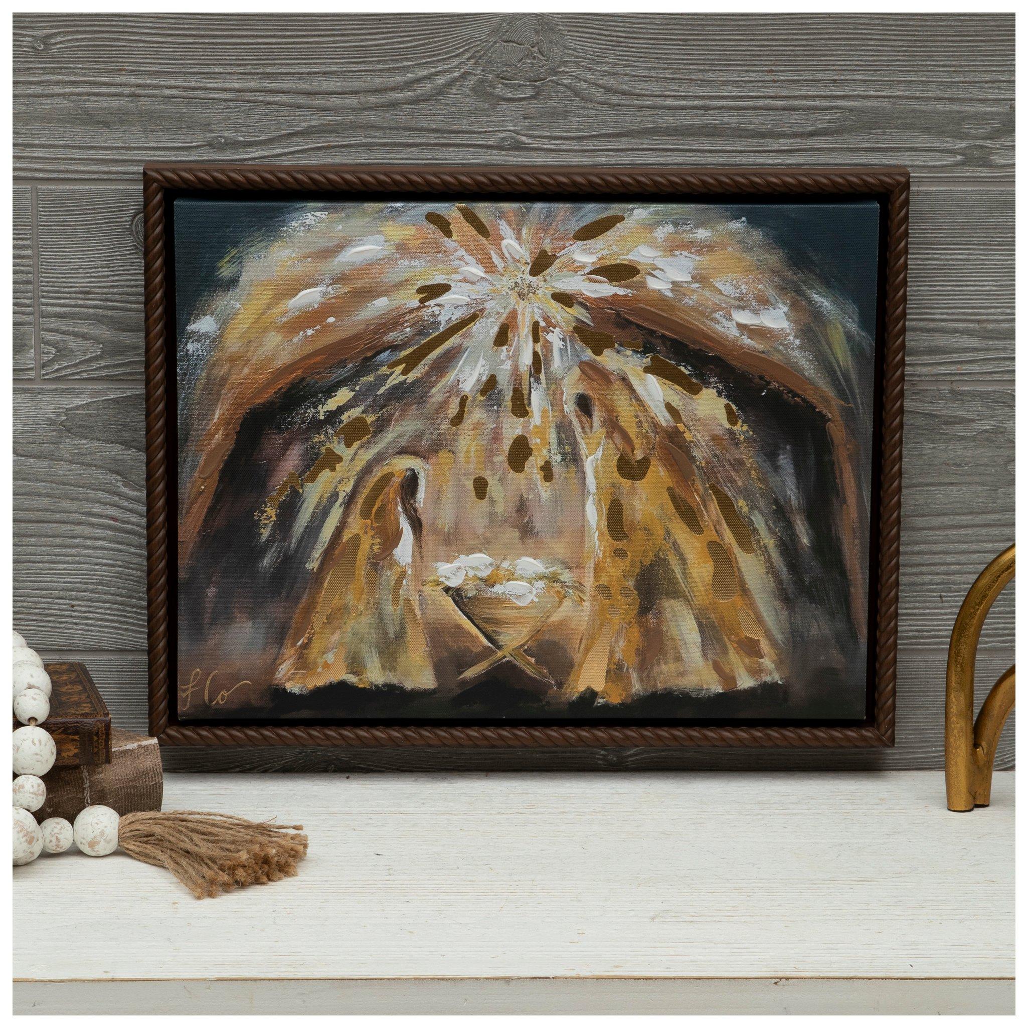 Abstract Nativity Canvas Wall Decor