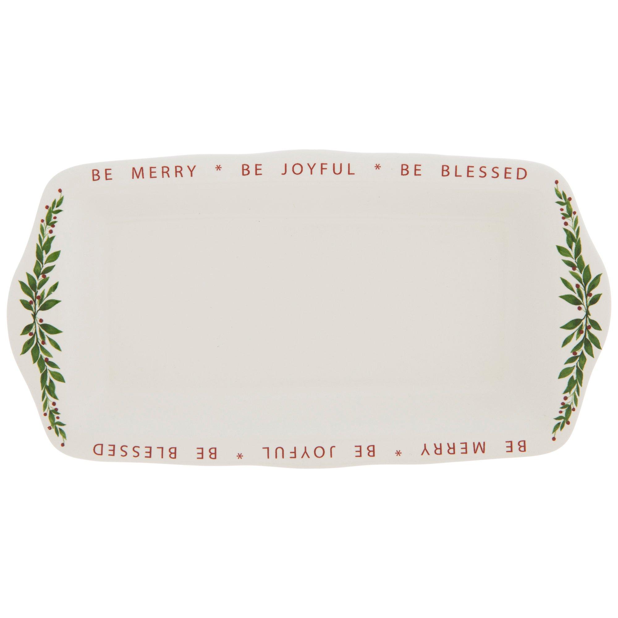 Be Merry, Joyful & Blessed Appetizer Plate