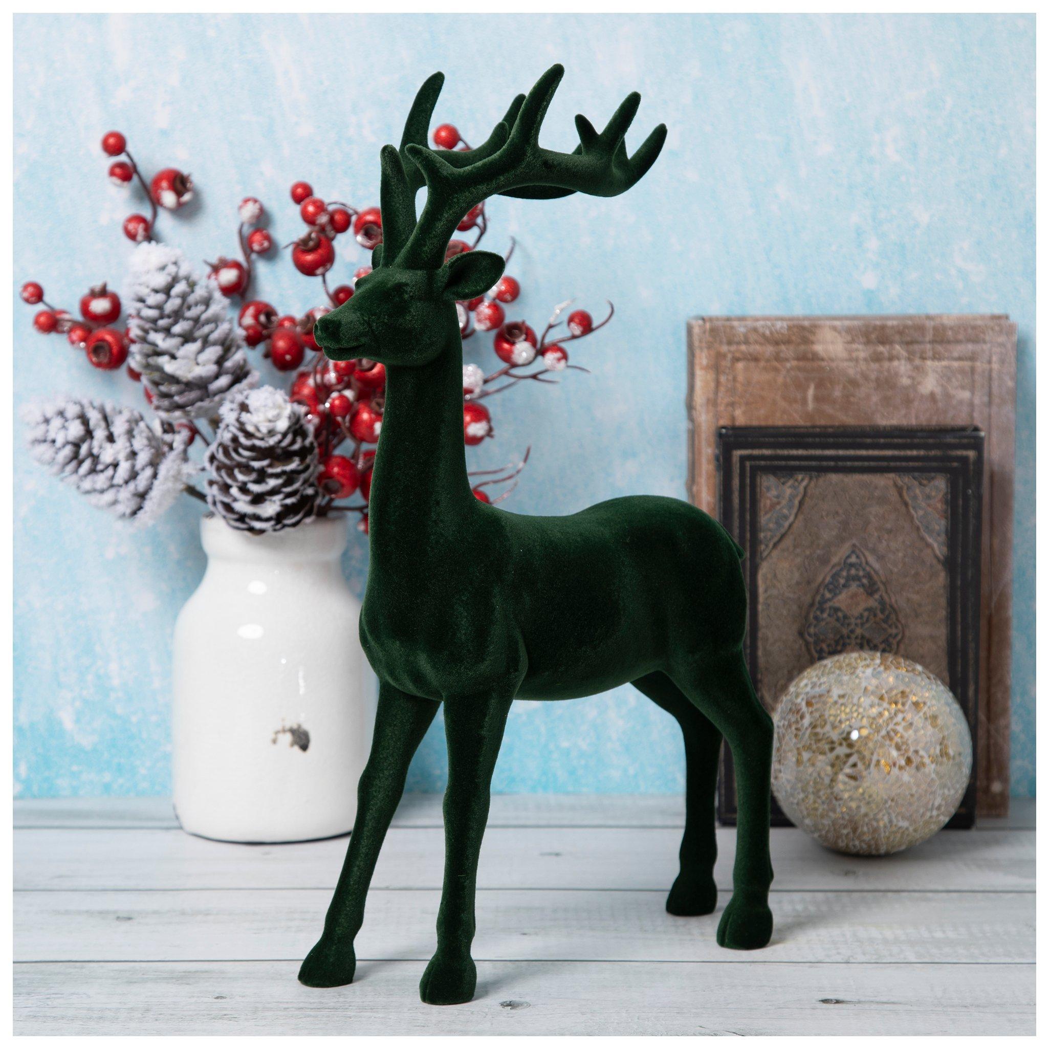 Flocked Standing Reindeer Black - Hobby Lobby