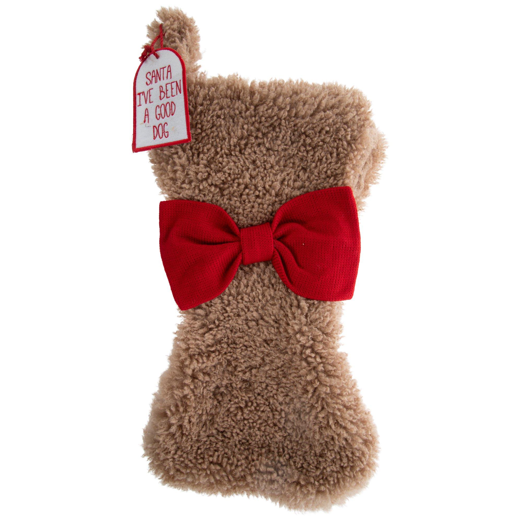 Brown Dog Bone Stocking