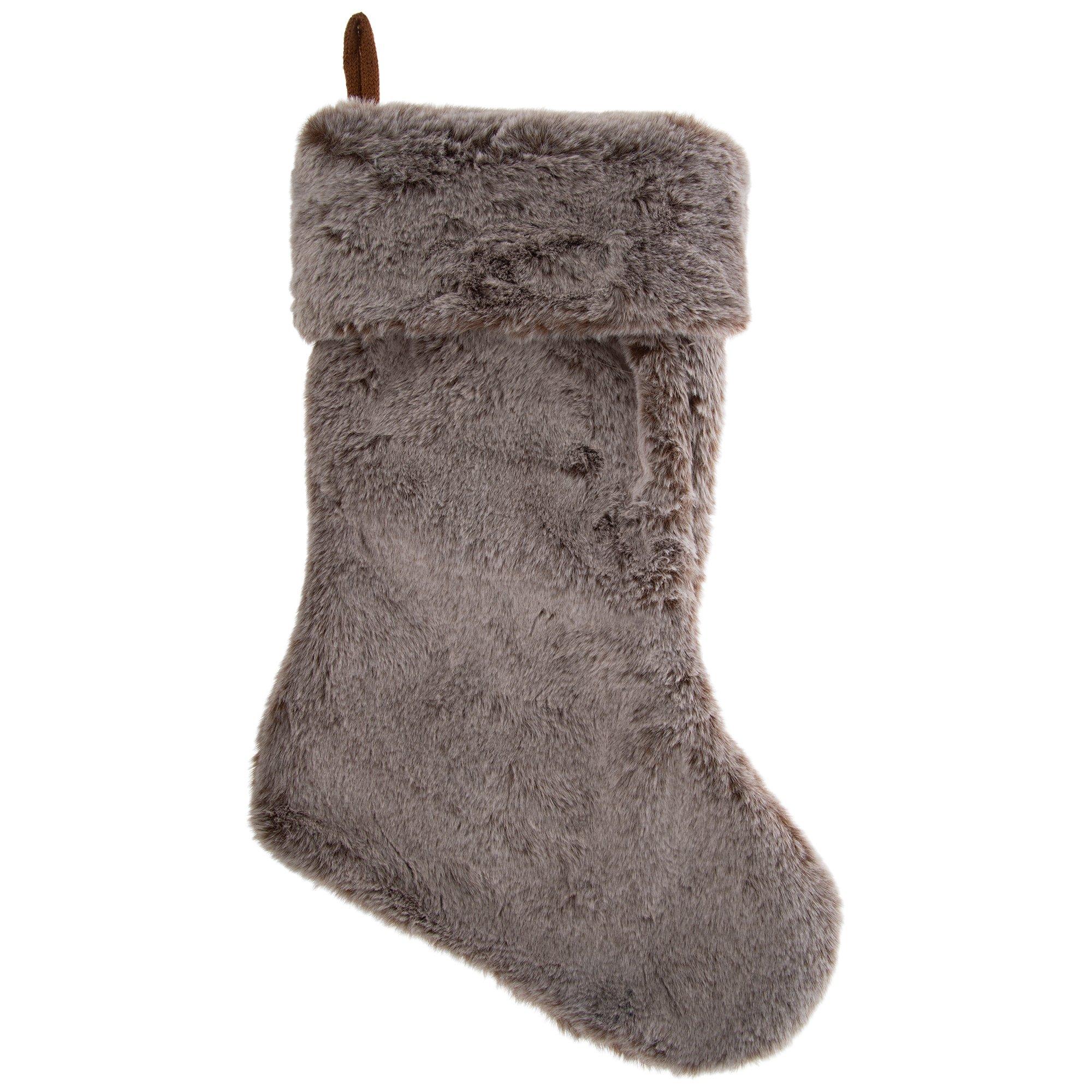 Brown Faux Fur Stocking