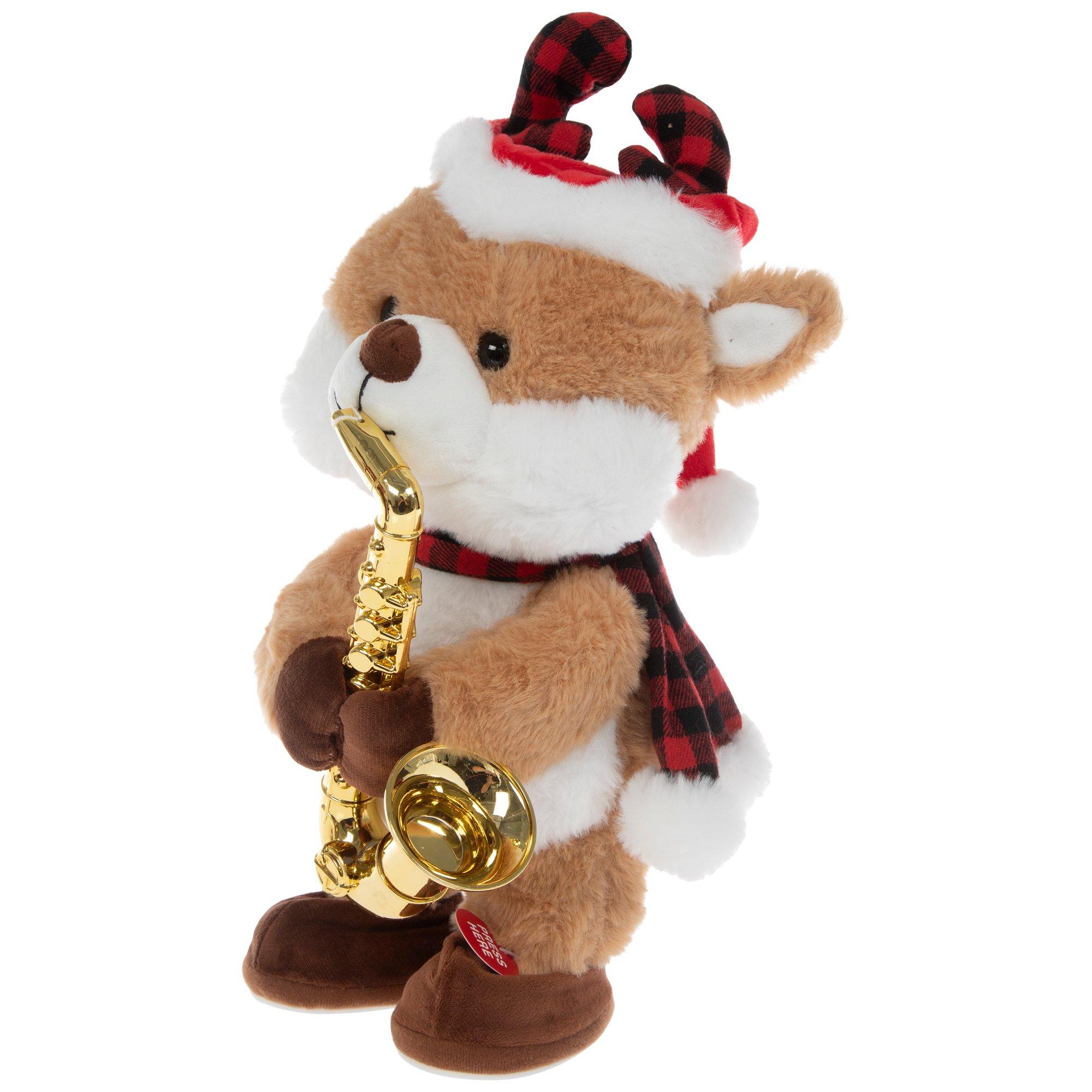 Animated Saxophone Reindeer
