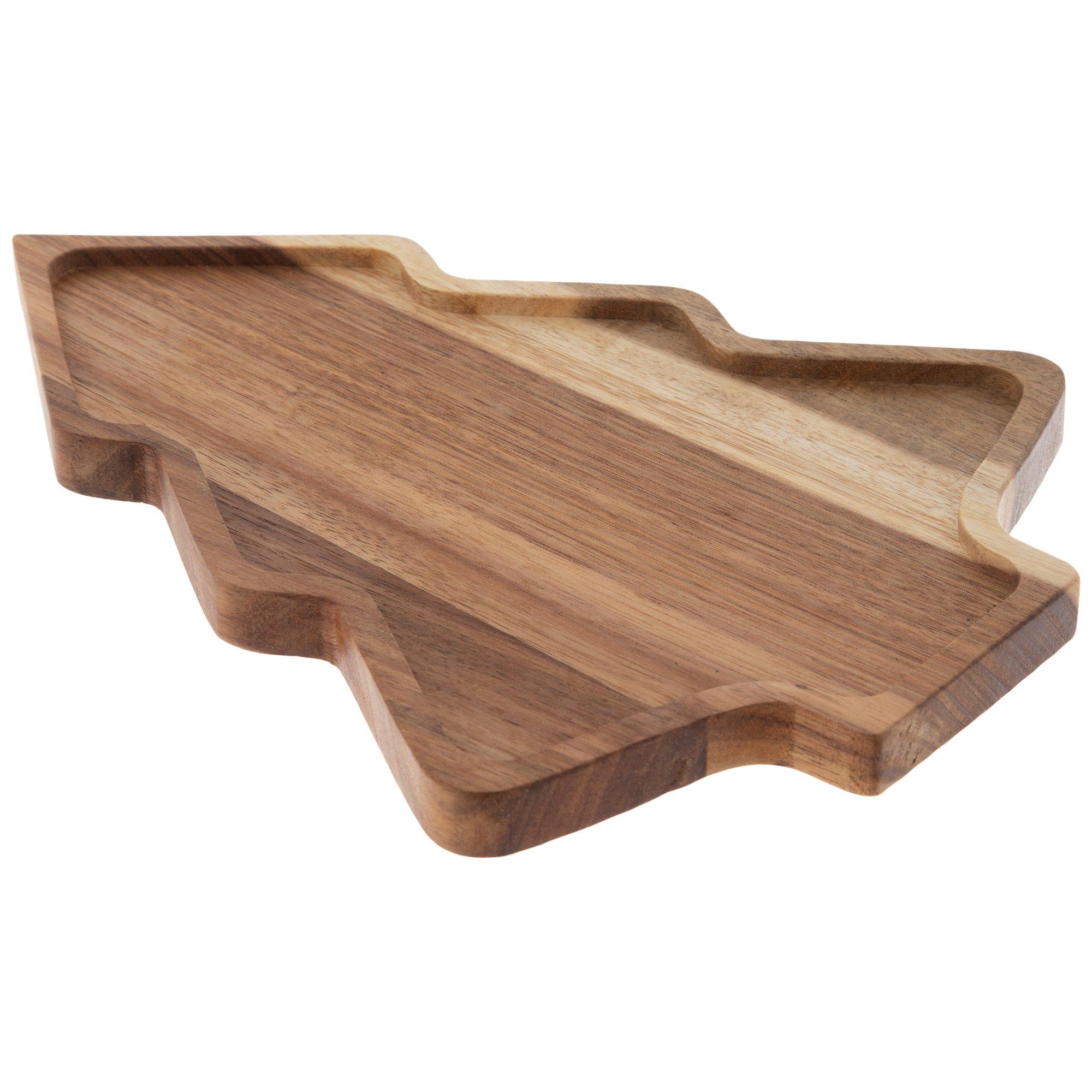 Acacia Wood Christmas Tree Tray