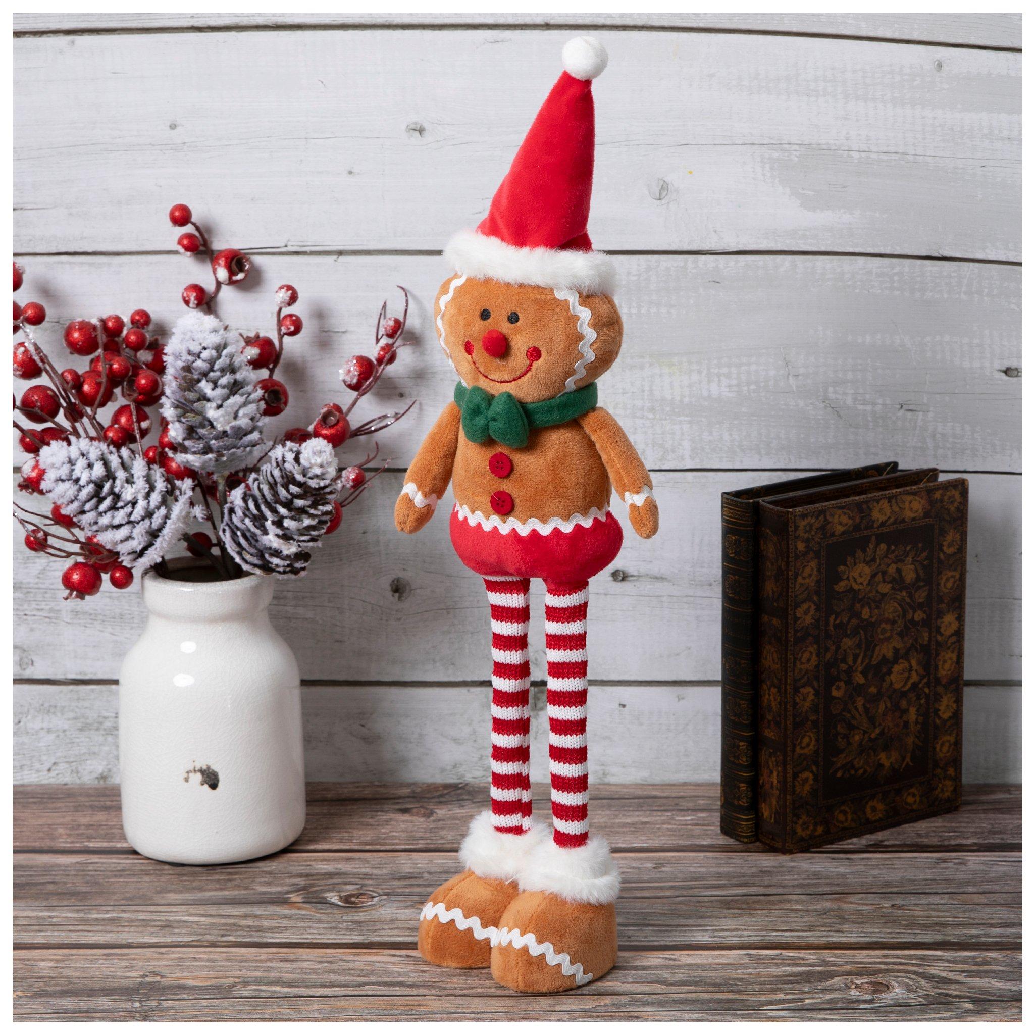 Adjustable Plush Gingerbread With Santa Hat