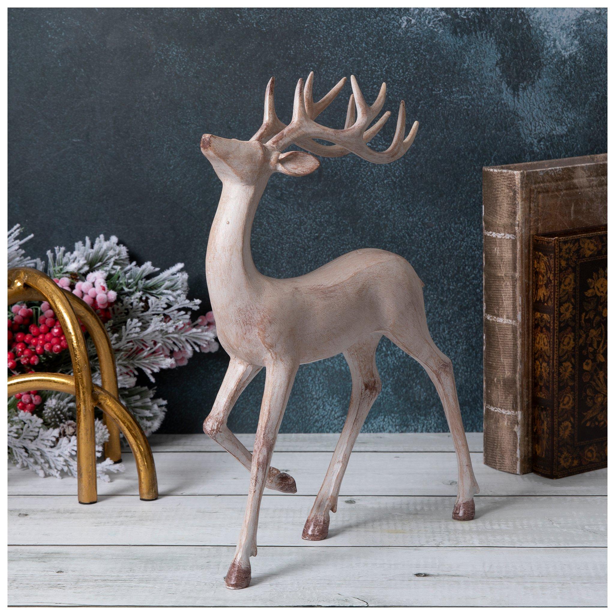 Whitewash Wood Look Reindeer - Hobby Lobby