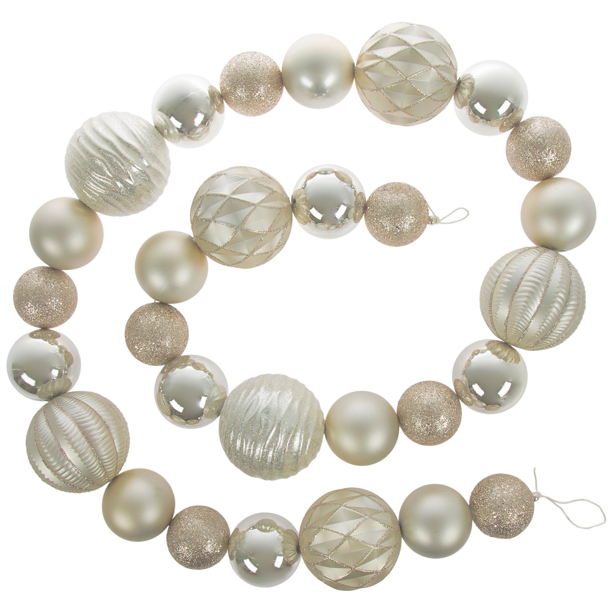 Ball Ornament Garland Champagne