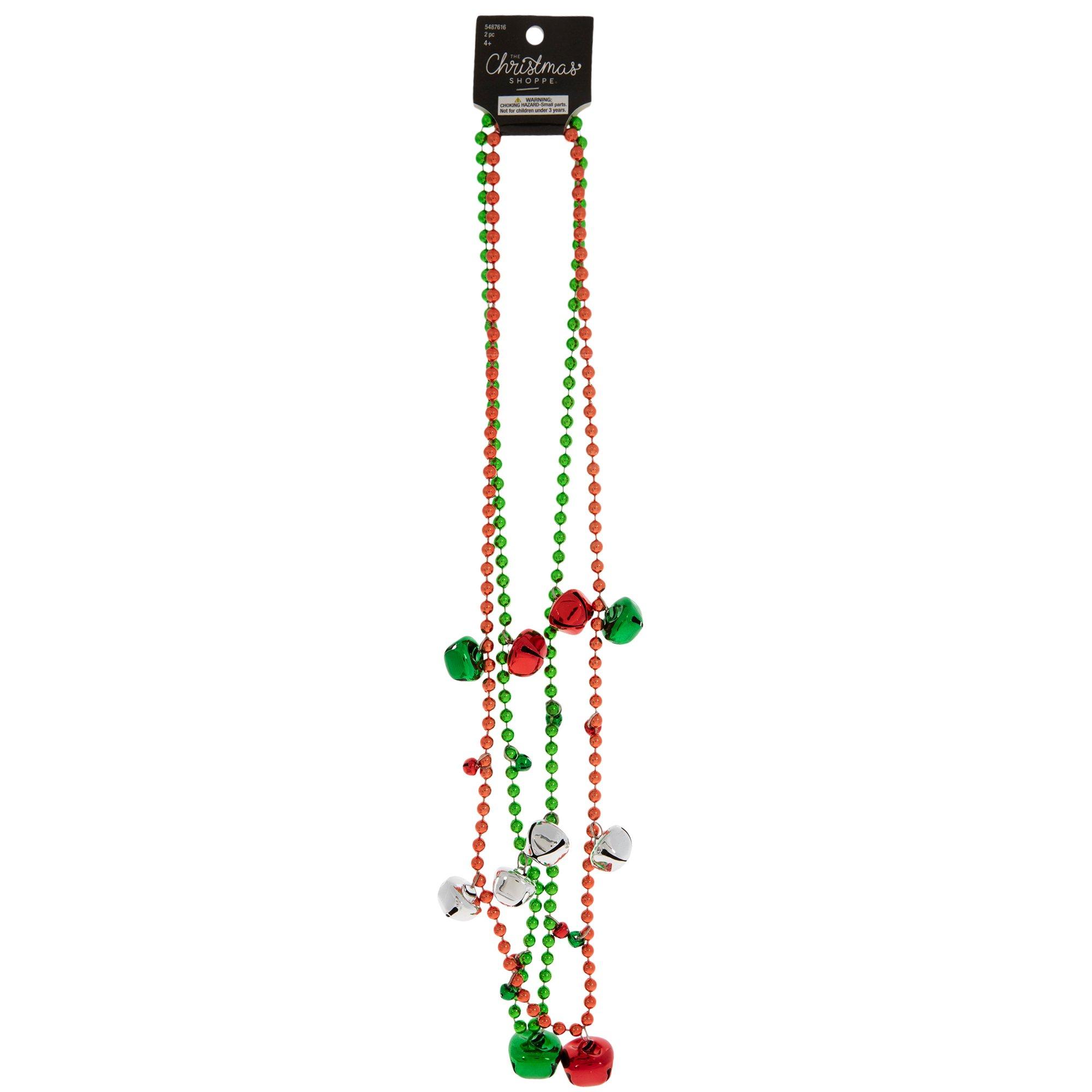 Beaded Jingle Bell Necklaces