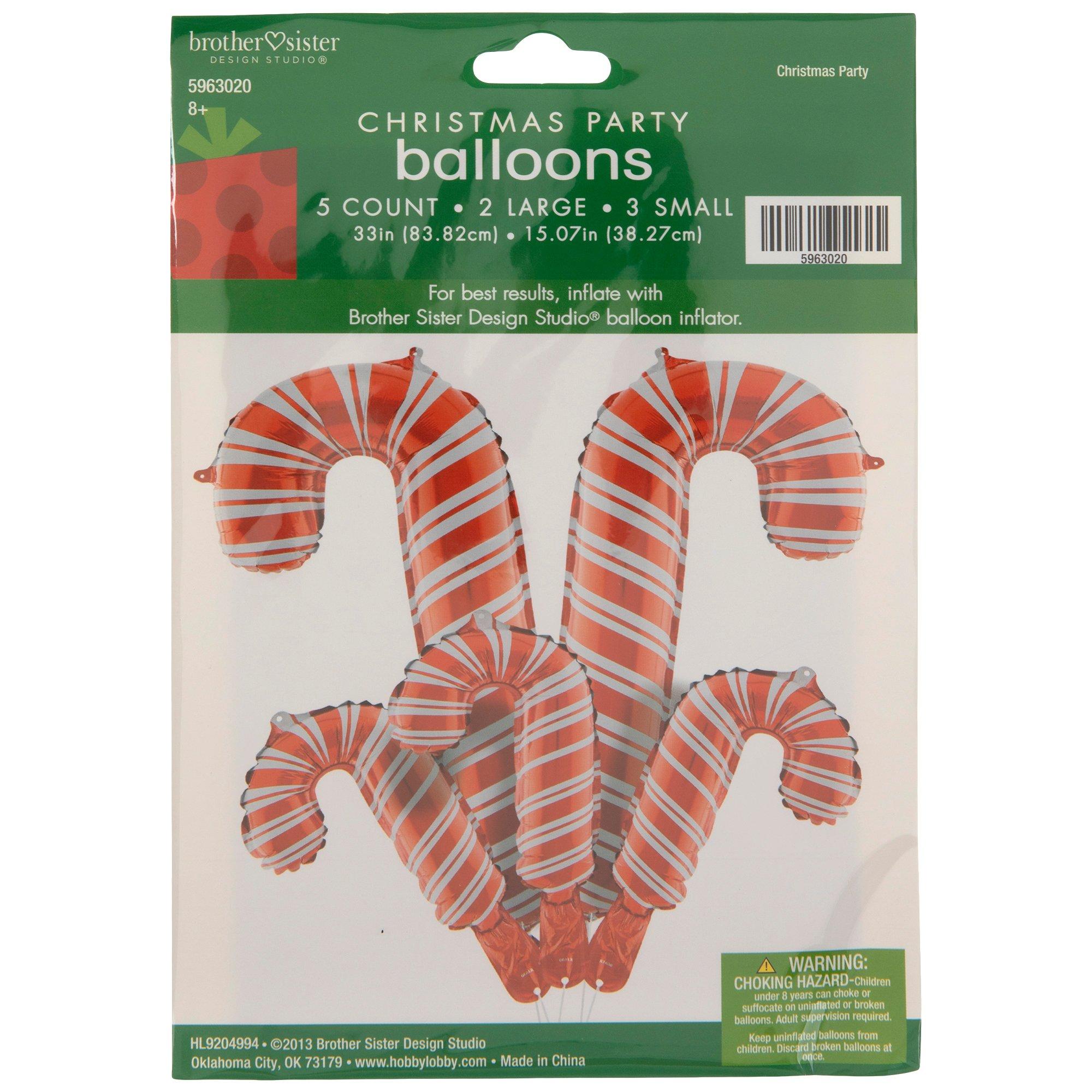 Candy Cane Party Balloons