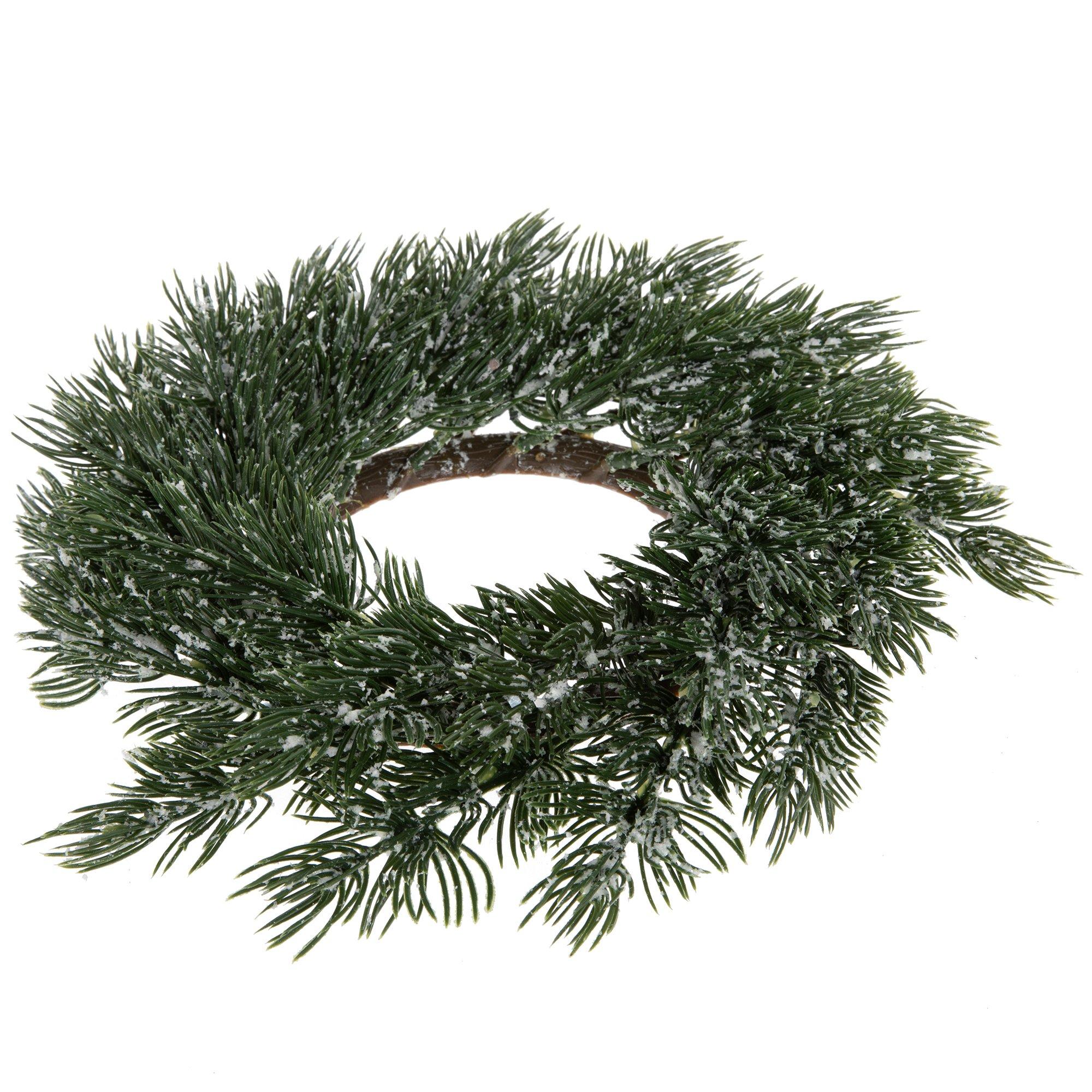 Flocked Pine Candle Ring