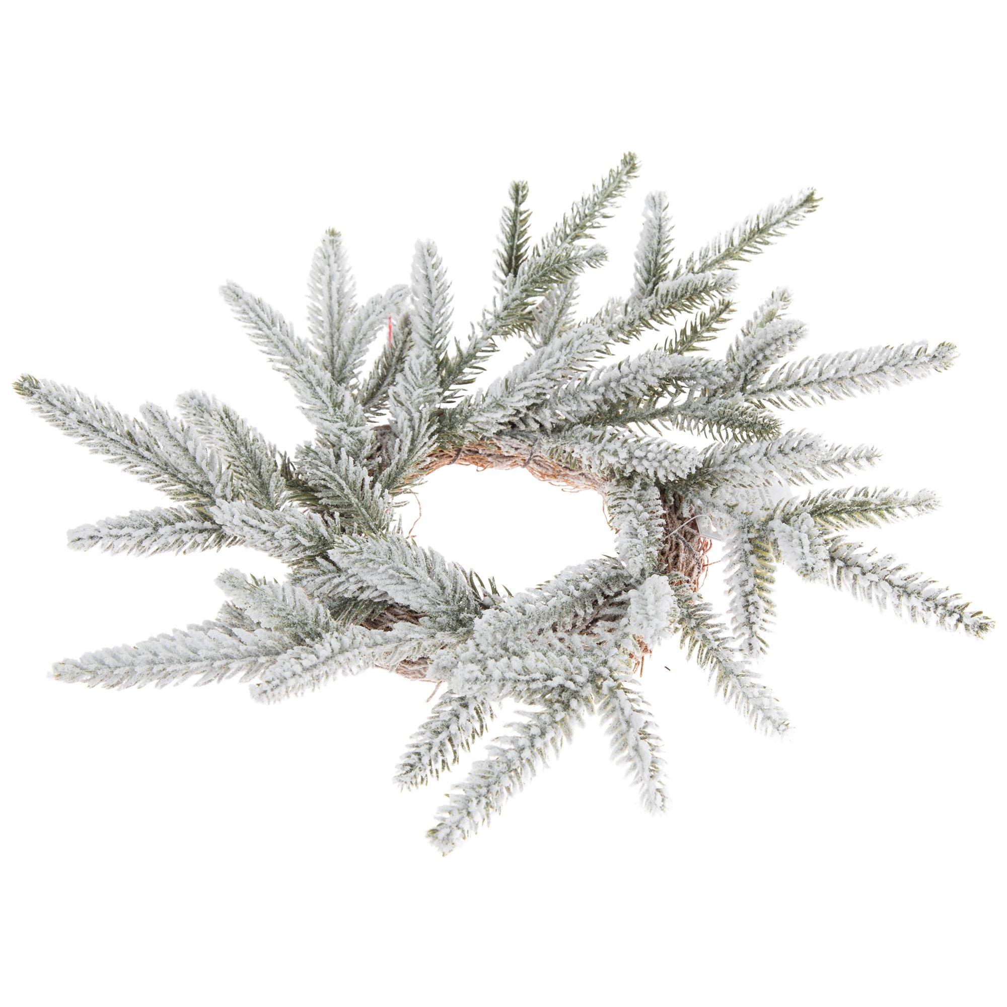 Flocked Pine Candle Ring