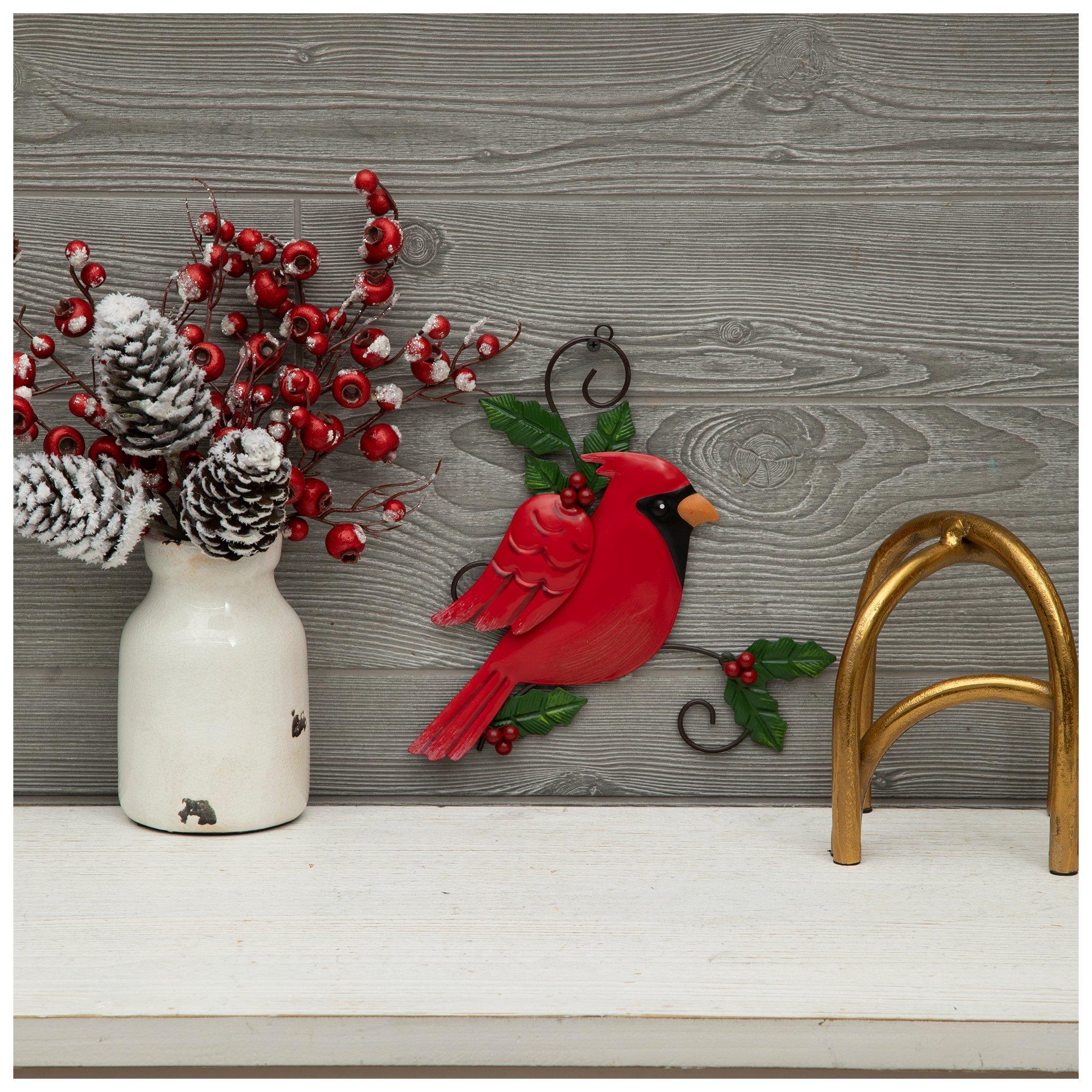 Cardinal & Holly Metal Wall Decor - Hobby Lobby