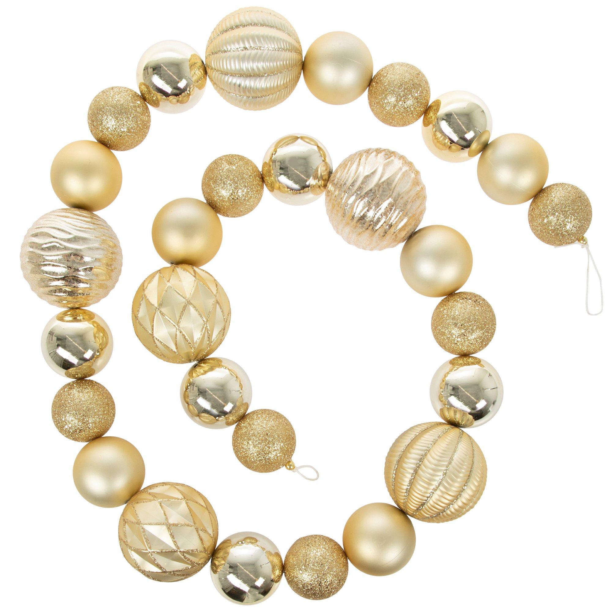 Ball Ornament Garland Gold