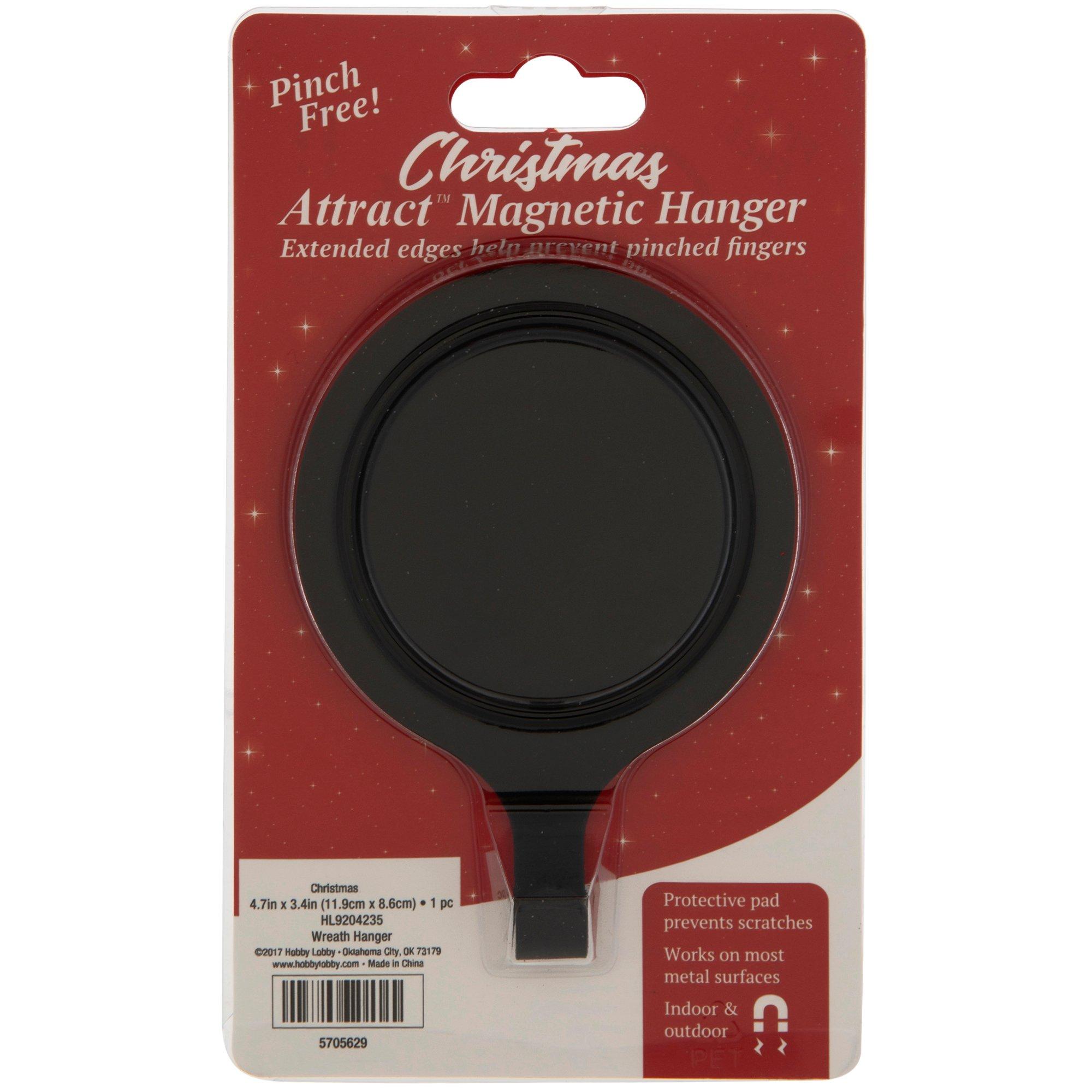 Black Magnetic Wreath Hanger