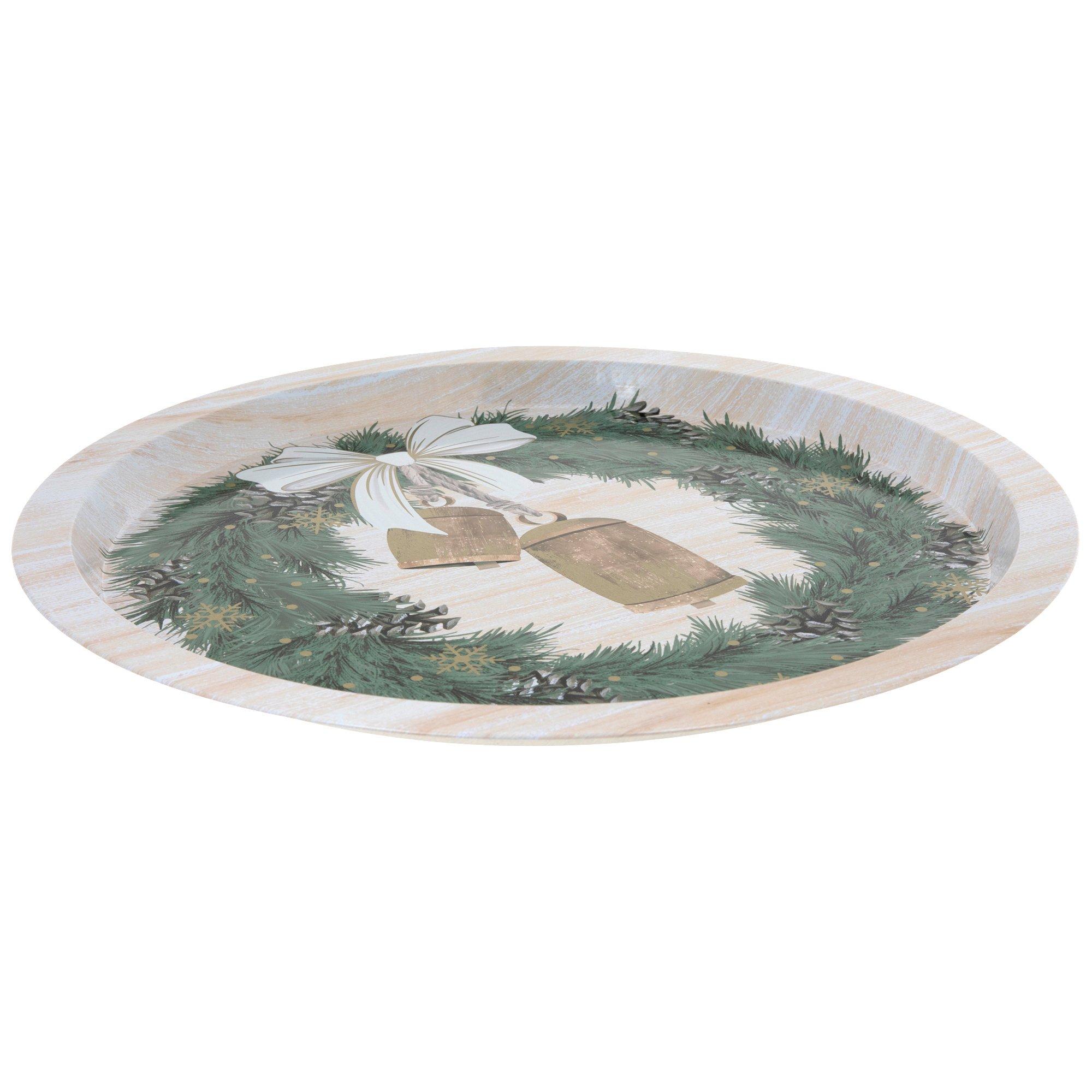 Bells & Wreath Metal Tray