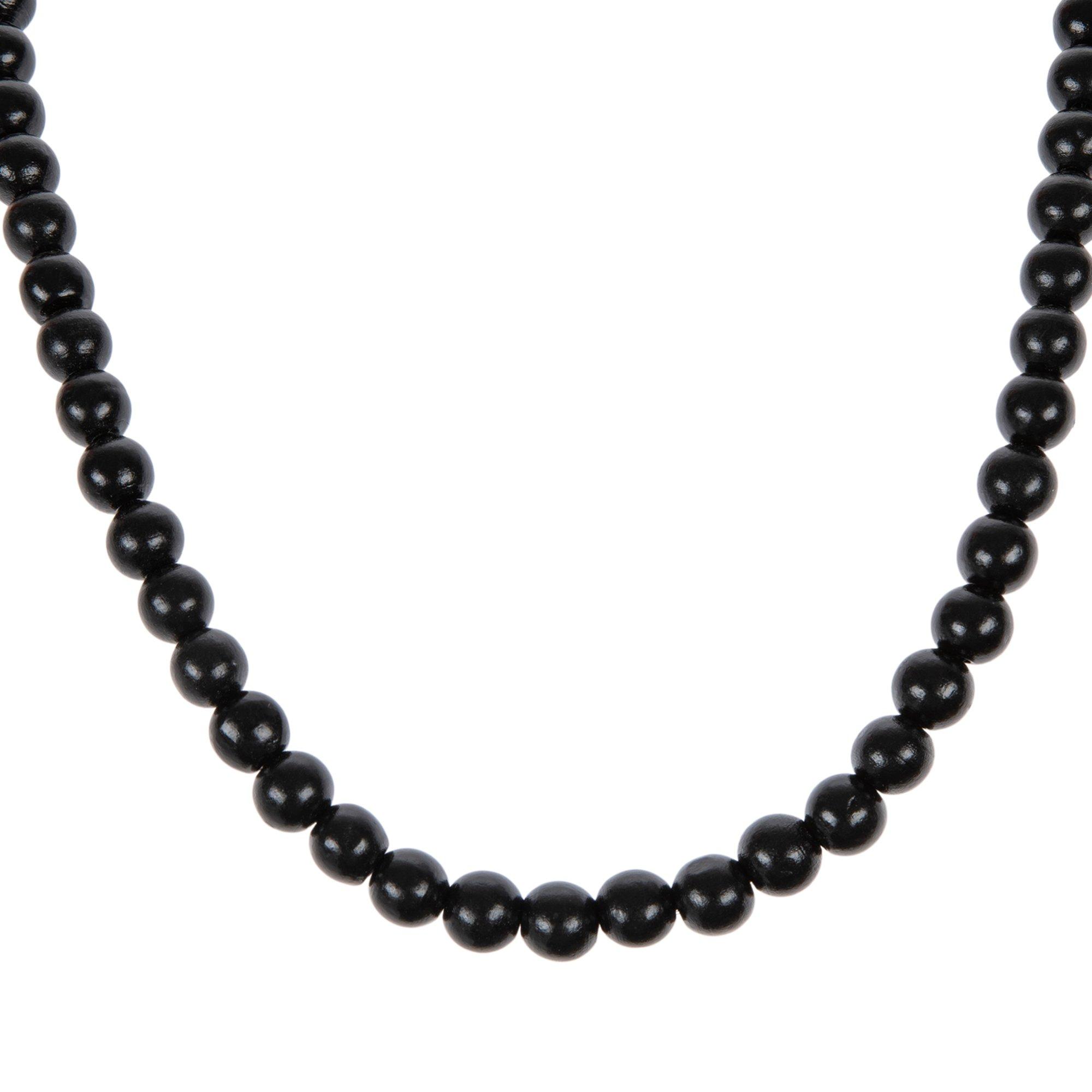Beaded Wood Garland Black