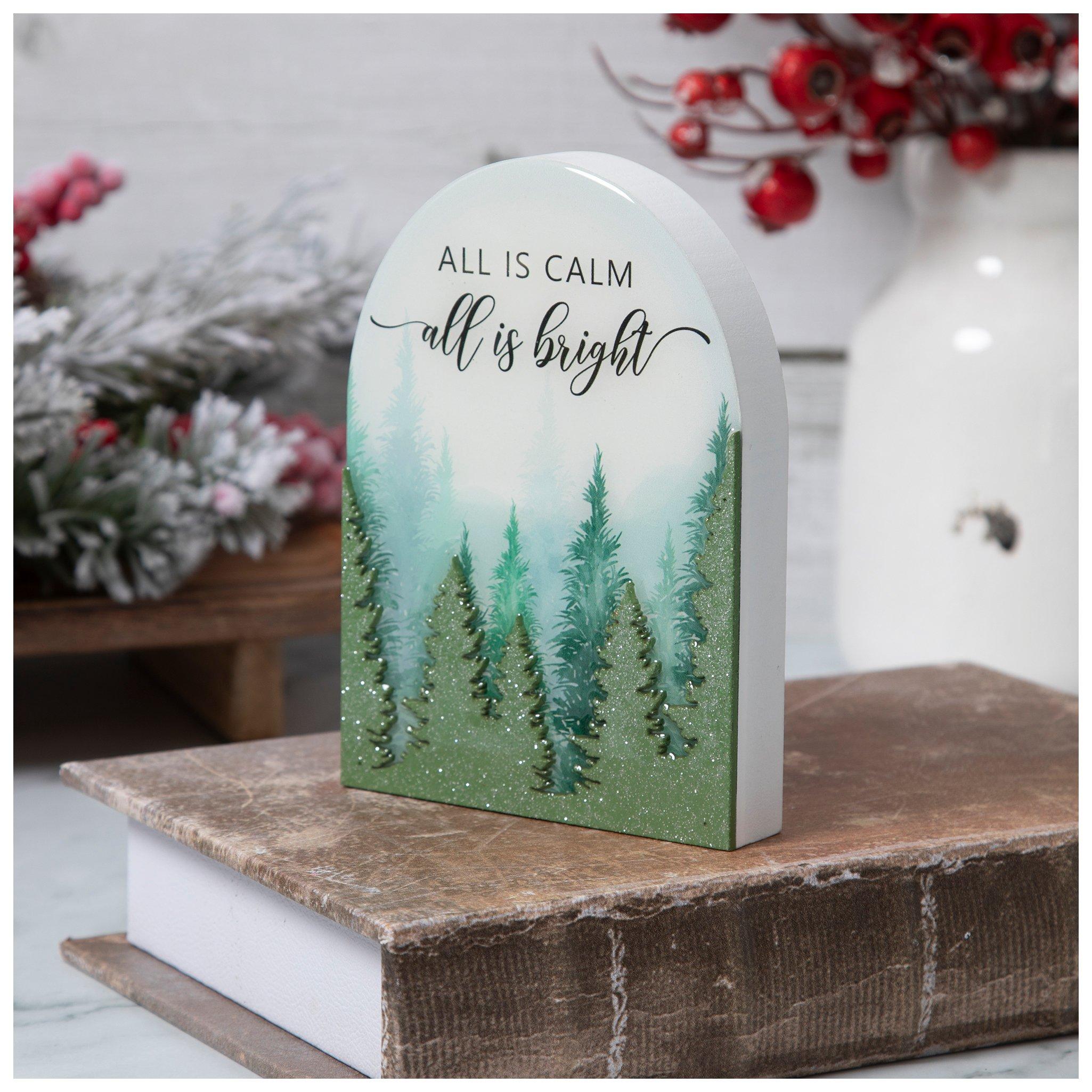 All Is Calm Woodland Arch Wood Decor