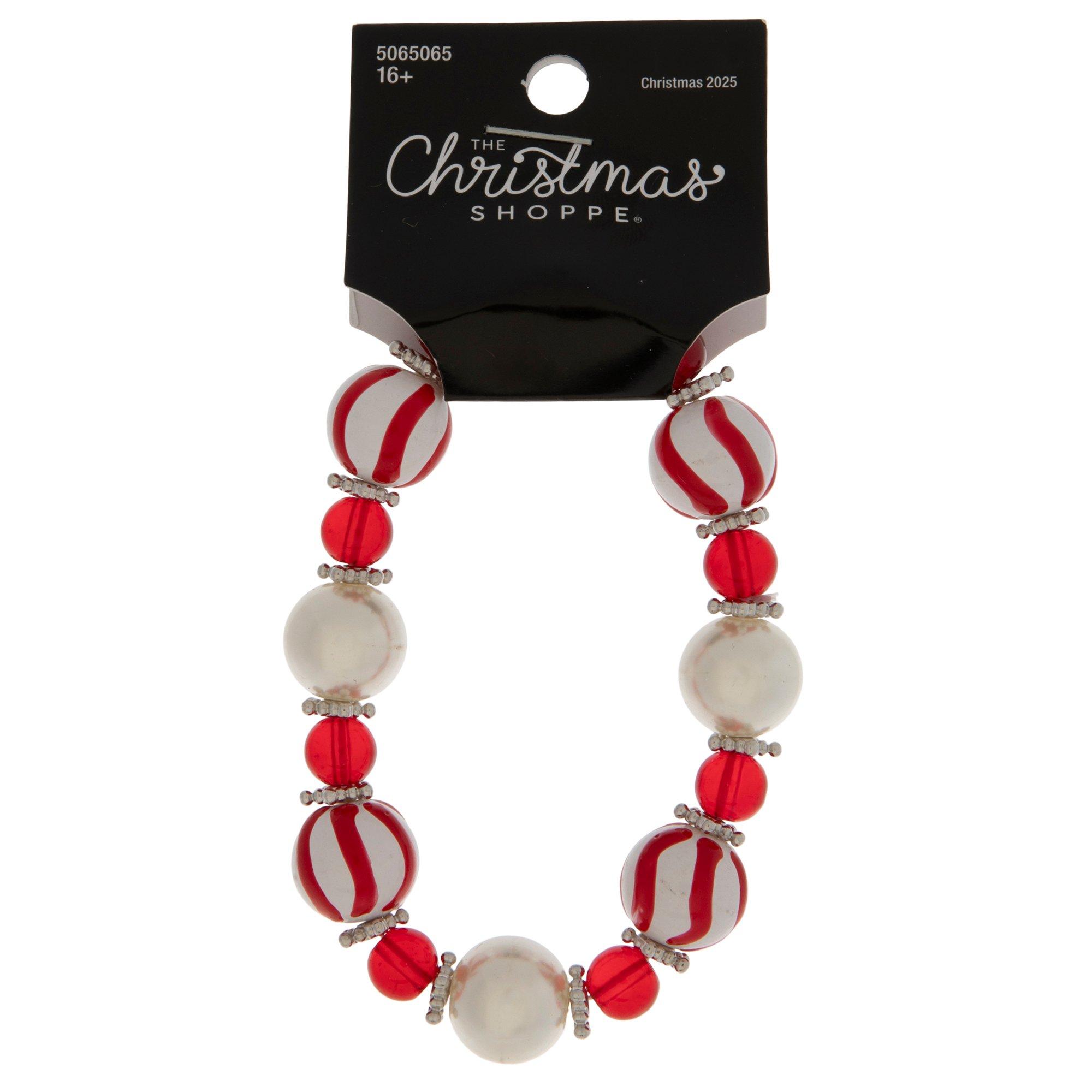 Beaded Peppermint Bracelet