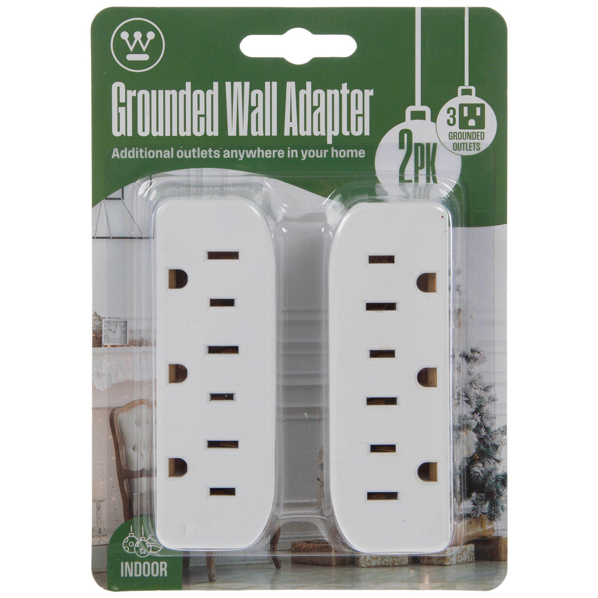 3 Outlet Grounded Wall Adapters