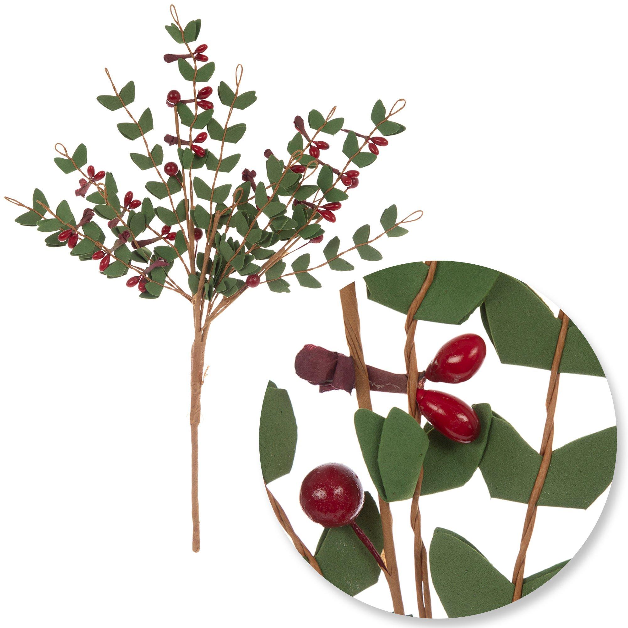 Berry & Leaf Pick Red & Green