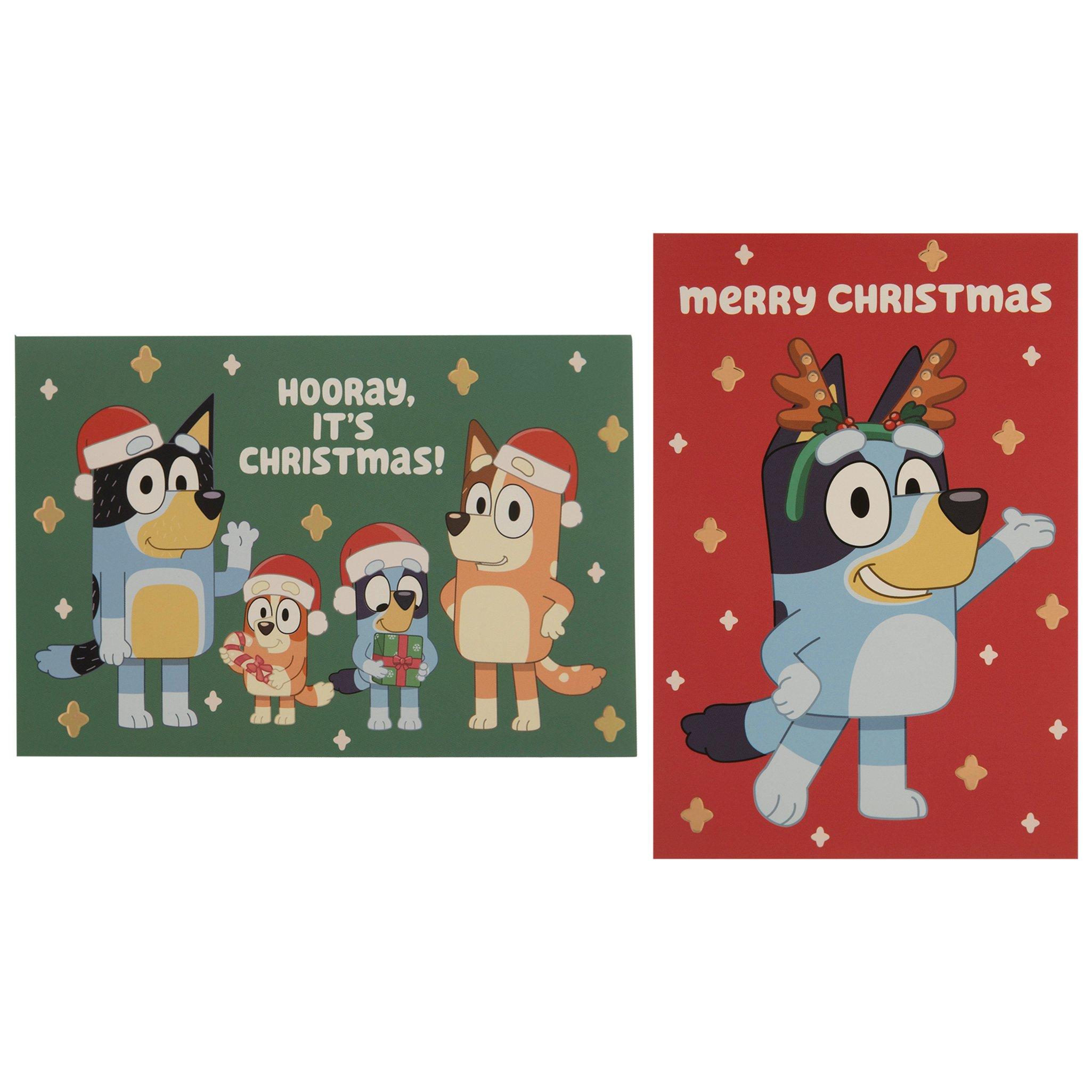 Bluey Christmas Cards & Envelopes