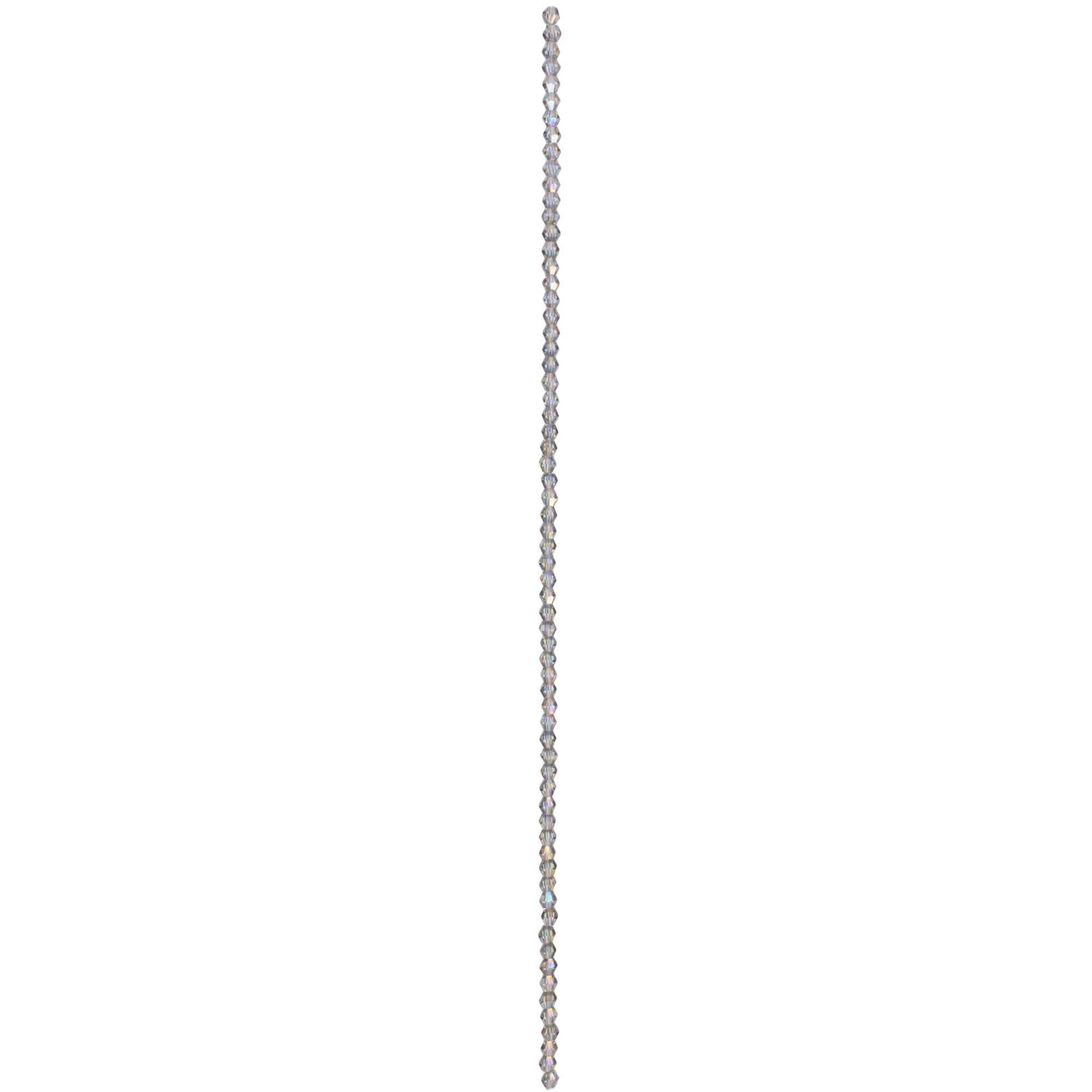 Bicone Plated Glass Bead Strand Crystal Ab