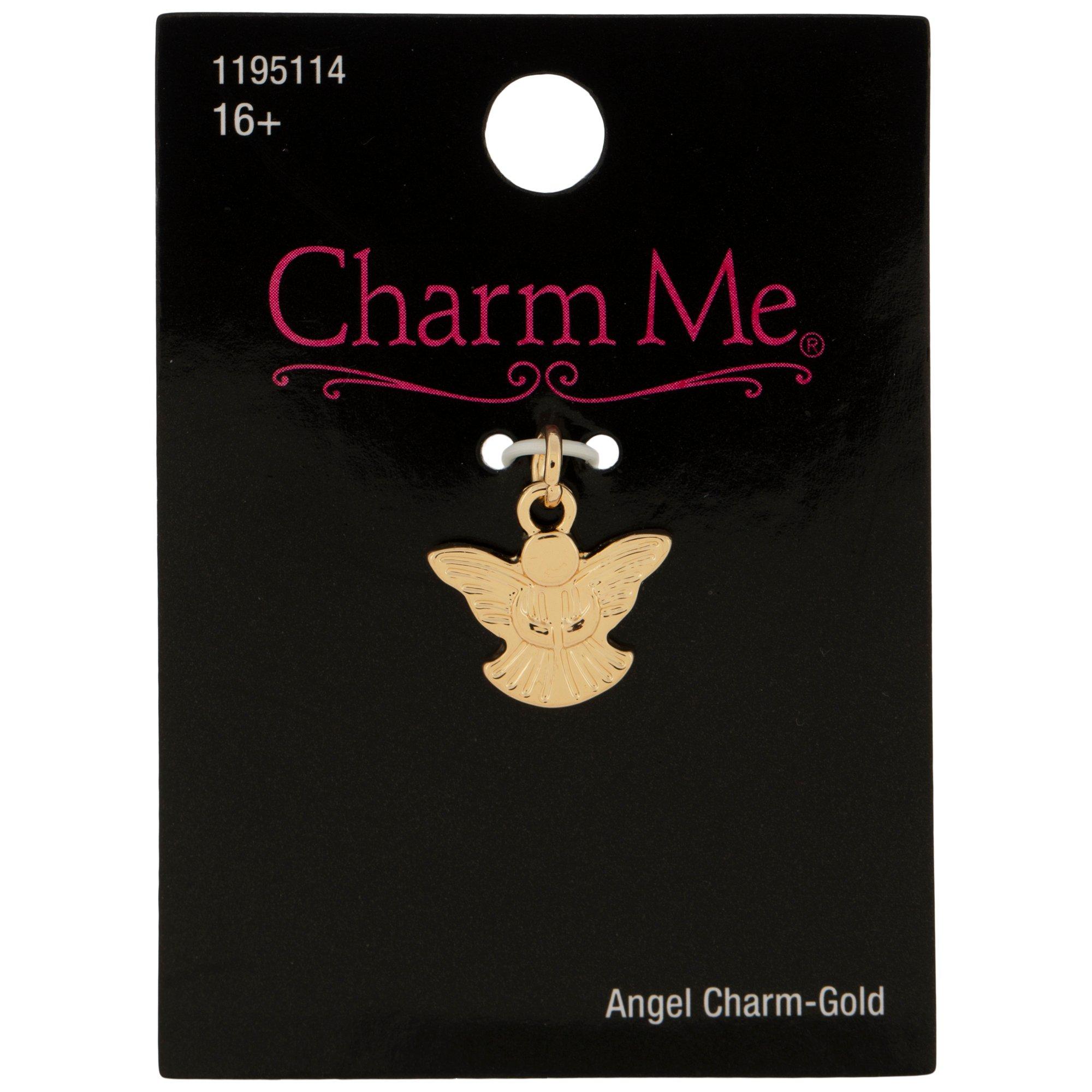 Mini Angel Charm Antique Gold