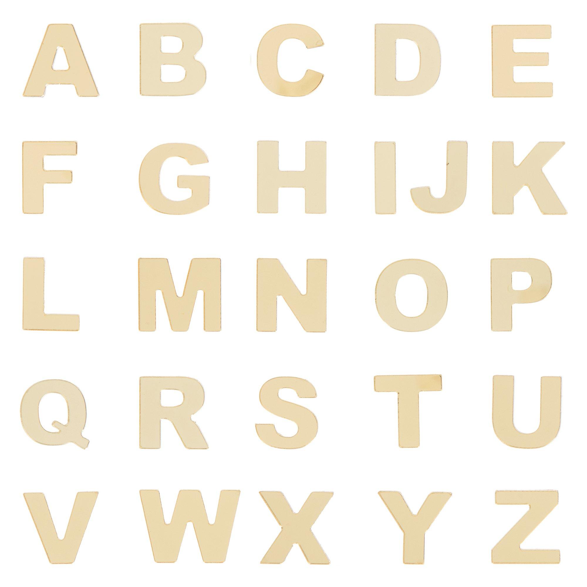 Alphabet Embellishments Gold