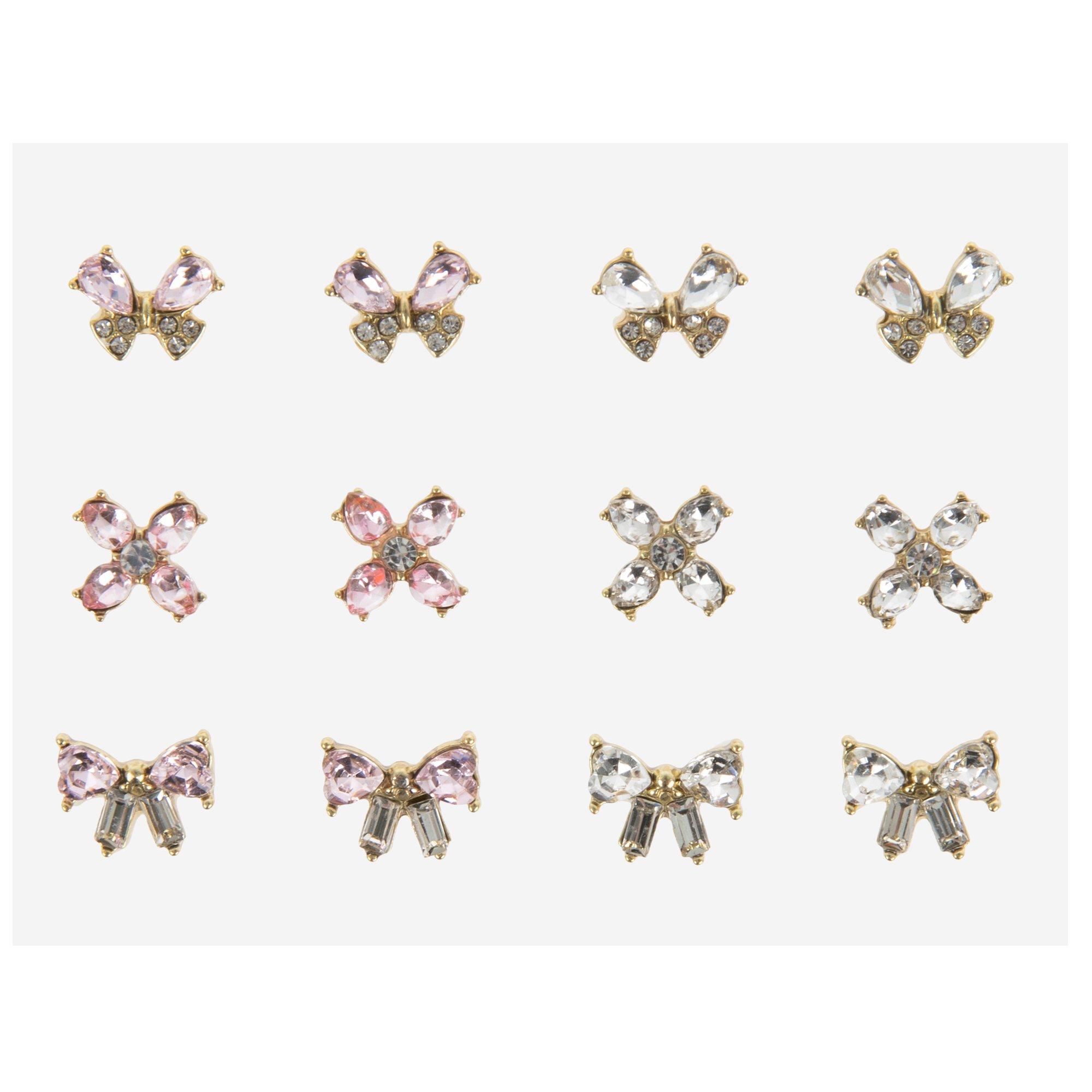 Butterfly, Cross & Bow Rhinestone Stickers